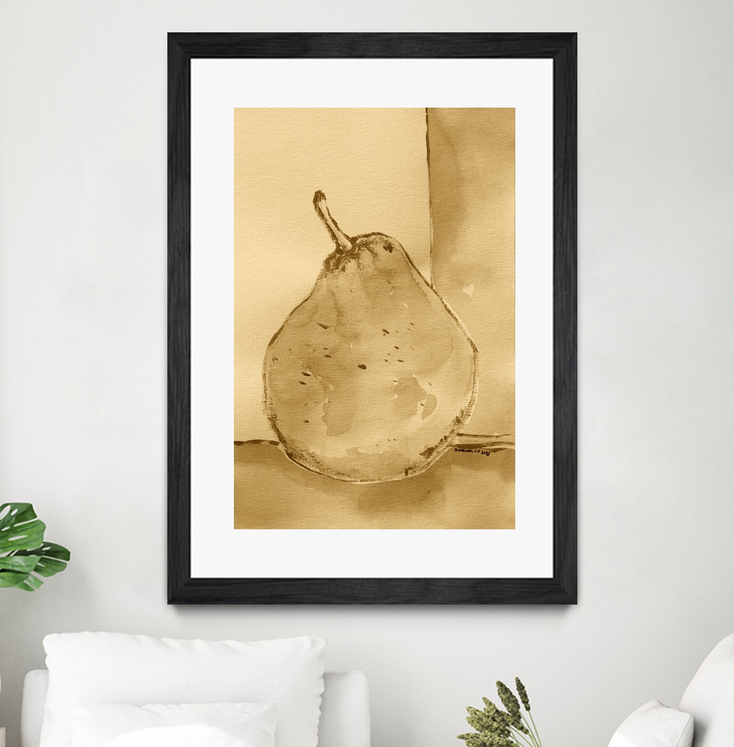 Golden Pear Shimmer by Santhosh ch on GIANT ART - 12763 illustration