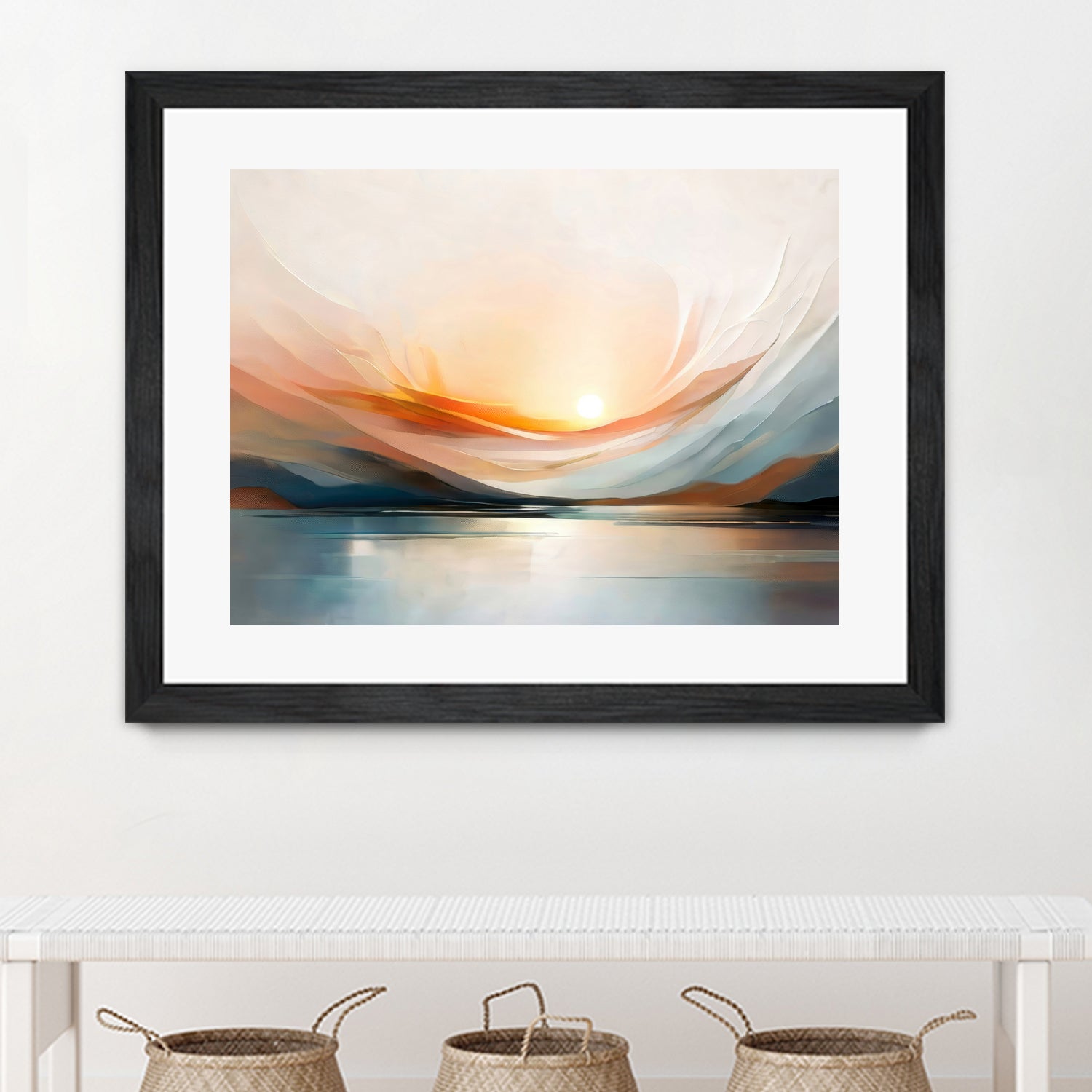 Sunset Over A Calm Body Of Water by Alpenglow Workshop on GIANT ART - abstract abstract sunset