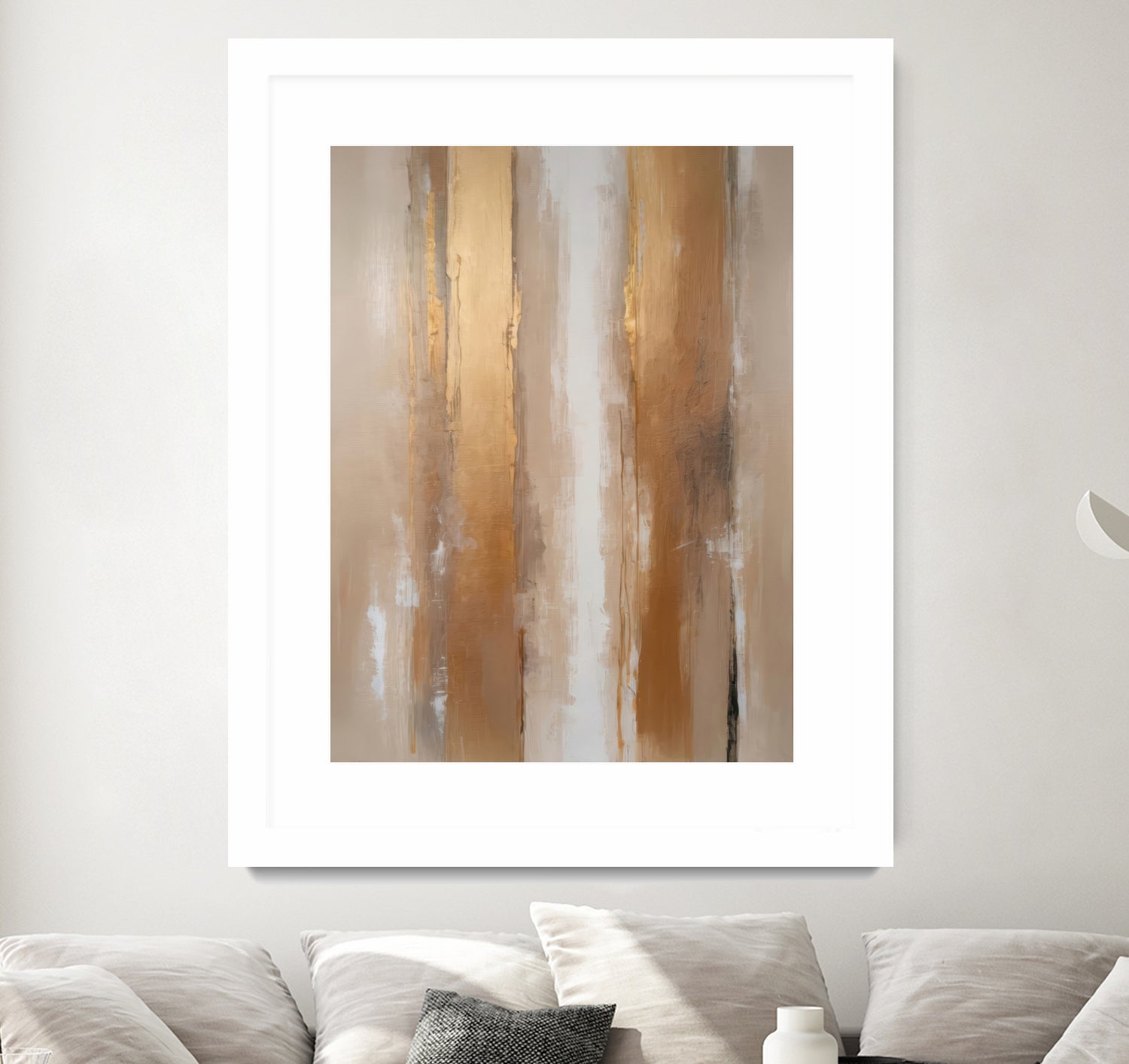Stripes In Soft Neutrals by Alpenglow Workshop on GIANT ART - abstract abstract wall art