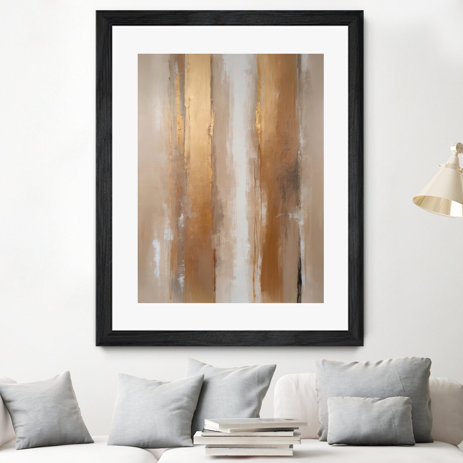 Stripes In Soft Neutrals by Alpenglow Workshop on GIANT ART - abstract abstract wall art