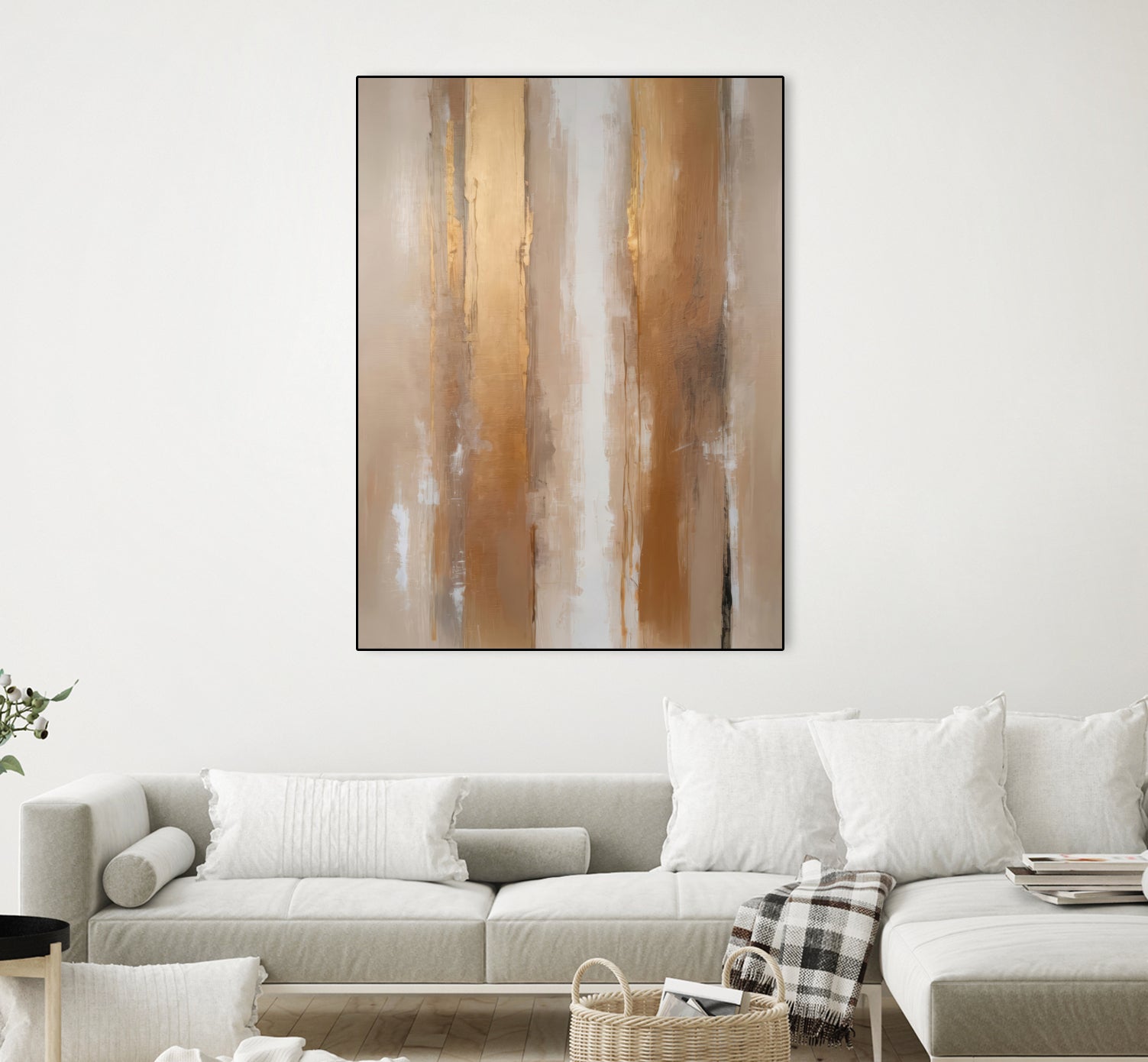 Stripes In Soft Neutrals by Alpenglow Workshop on GIANT ART - abstract abstract wall art