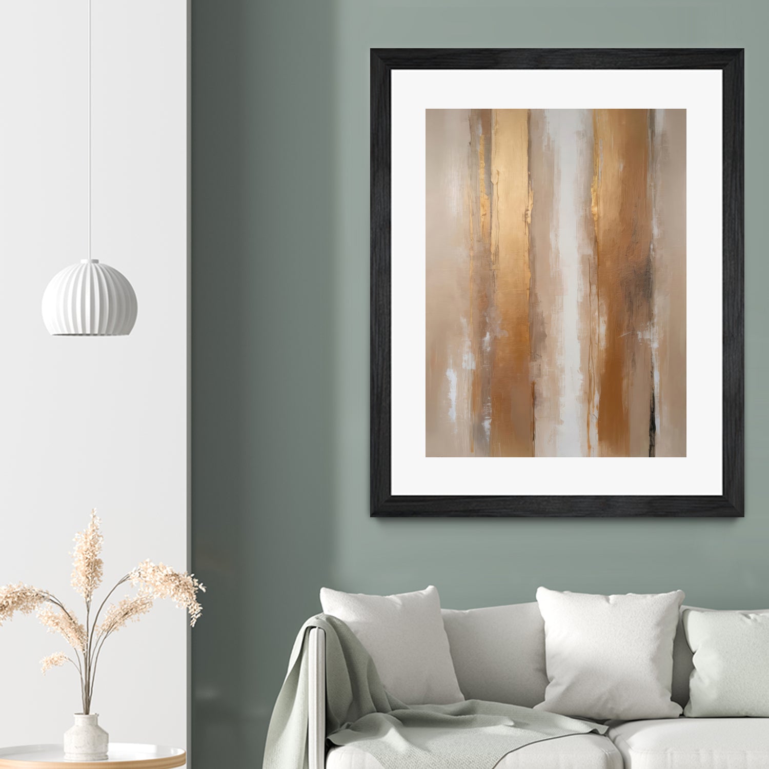 Stripes In Soft Neutrals by Alpenglow Workshop on GIANT ART - abstract abstract wall art