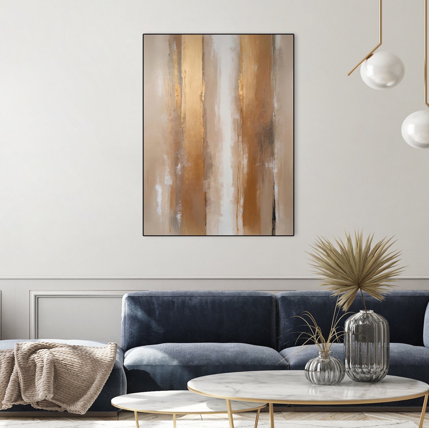 Stripes In Soft Neutrals by Alpenglow Workshop on GIANT ART - abstract abstract wall art