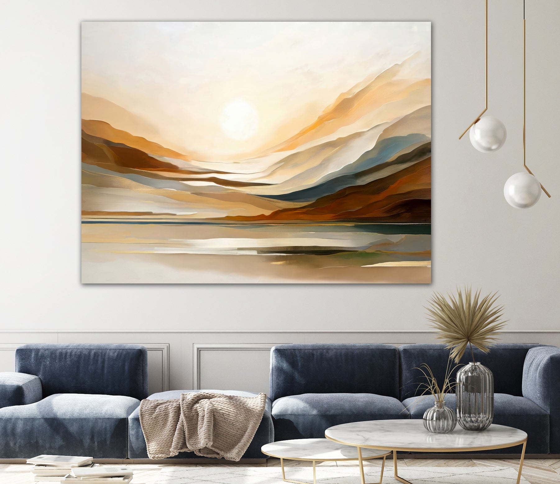 Sunset Through Misty Peaks by Alpenglow Workshop on GIANT ART - abstract abstract landscape