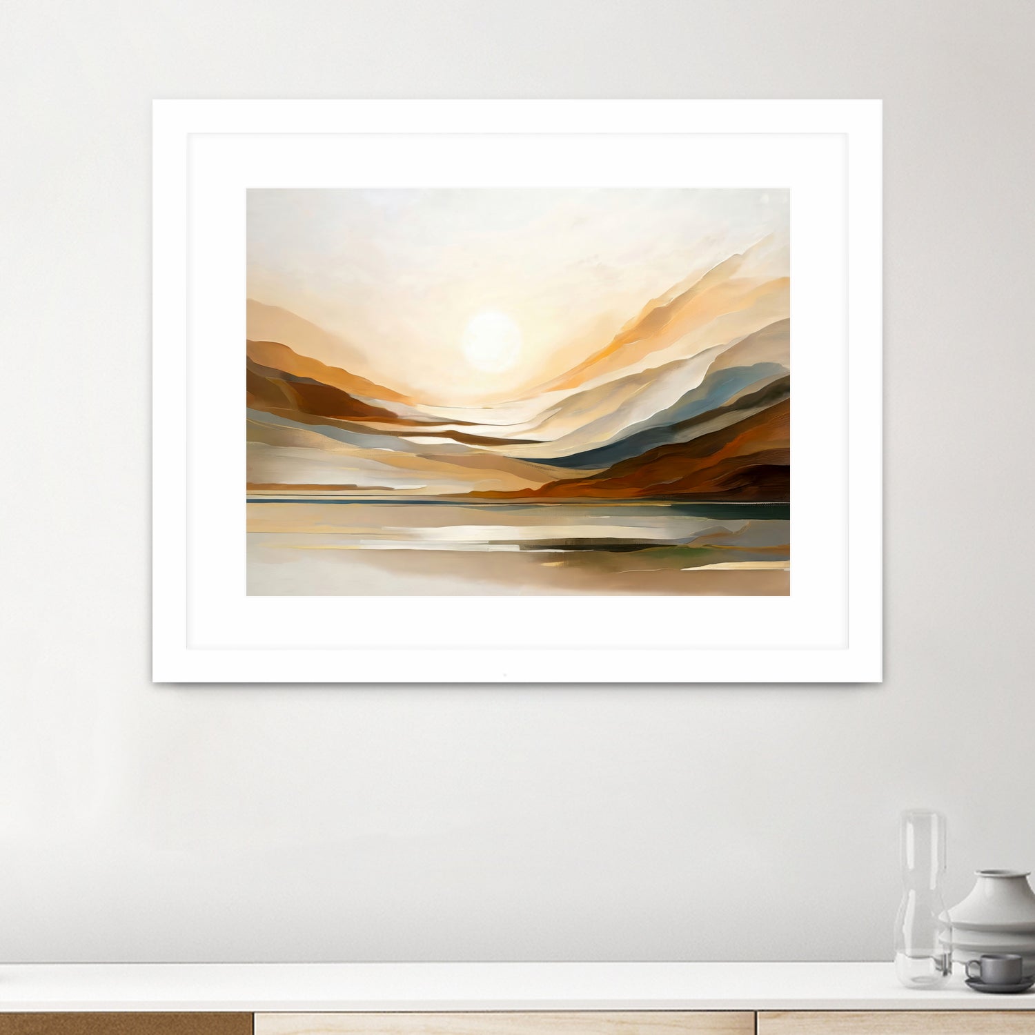 Sunset Through Misty Peaks by Alpenglow Workshop on GIANT ART - abstract abstract landscape