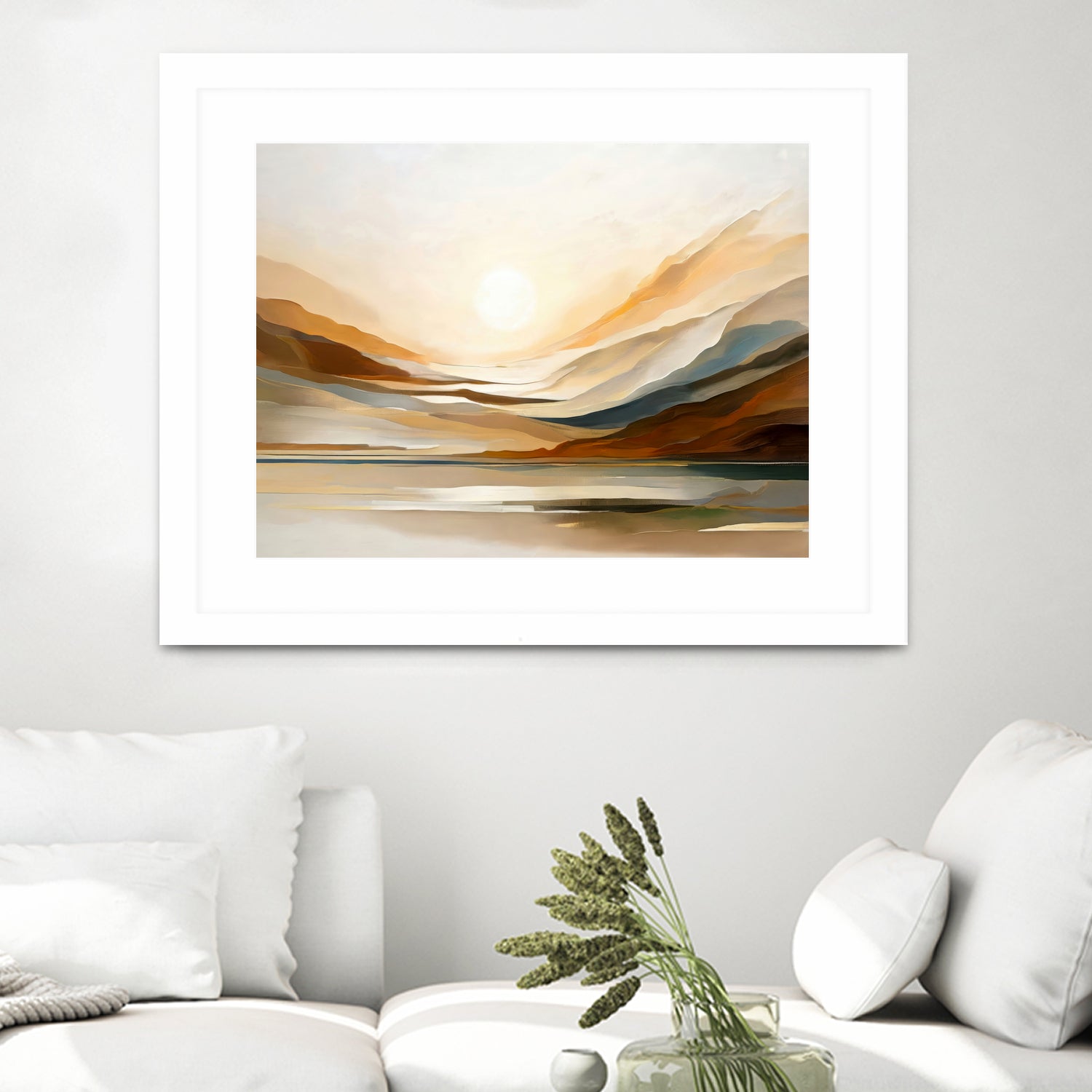 Sunset Through Misty Peaks by Alpenglow Workshop on GIANT ART - abstract abstract landscape