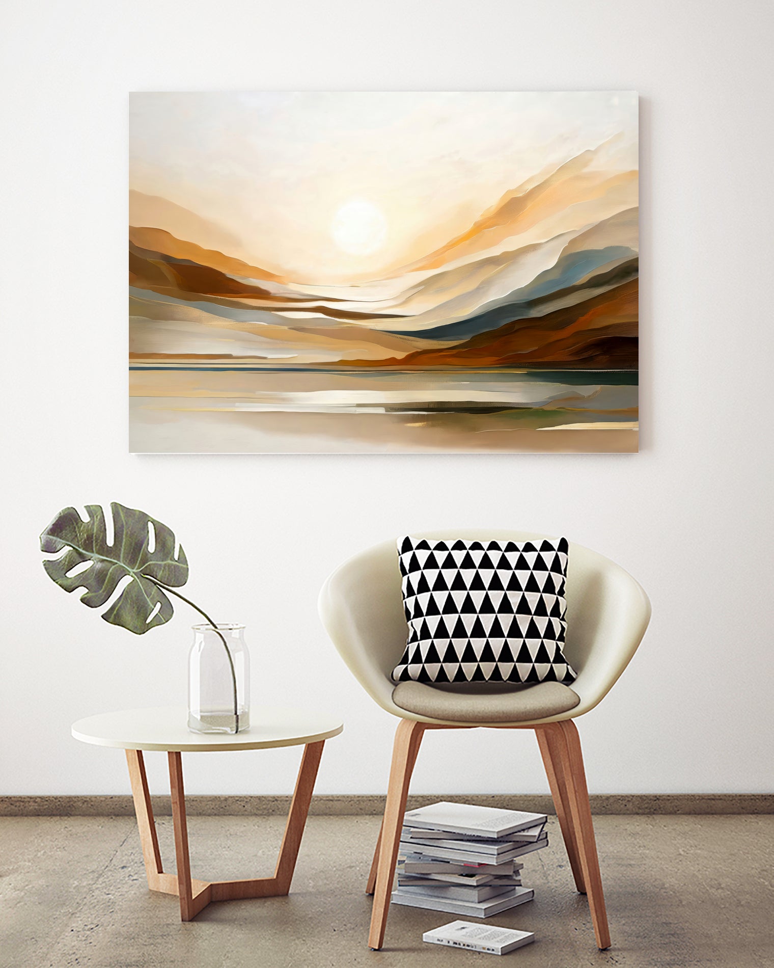 Sunset Through Misty Peaks by Alpenglow Workshop on GIANT ART - abstract abstract landscape