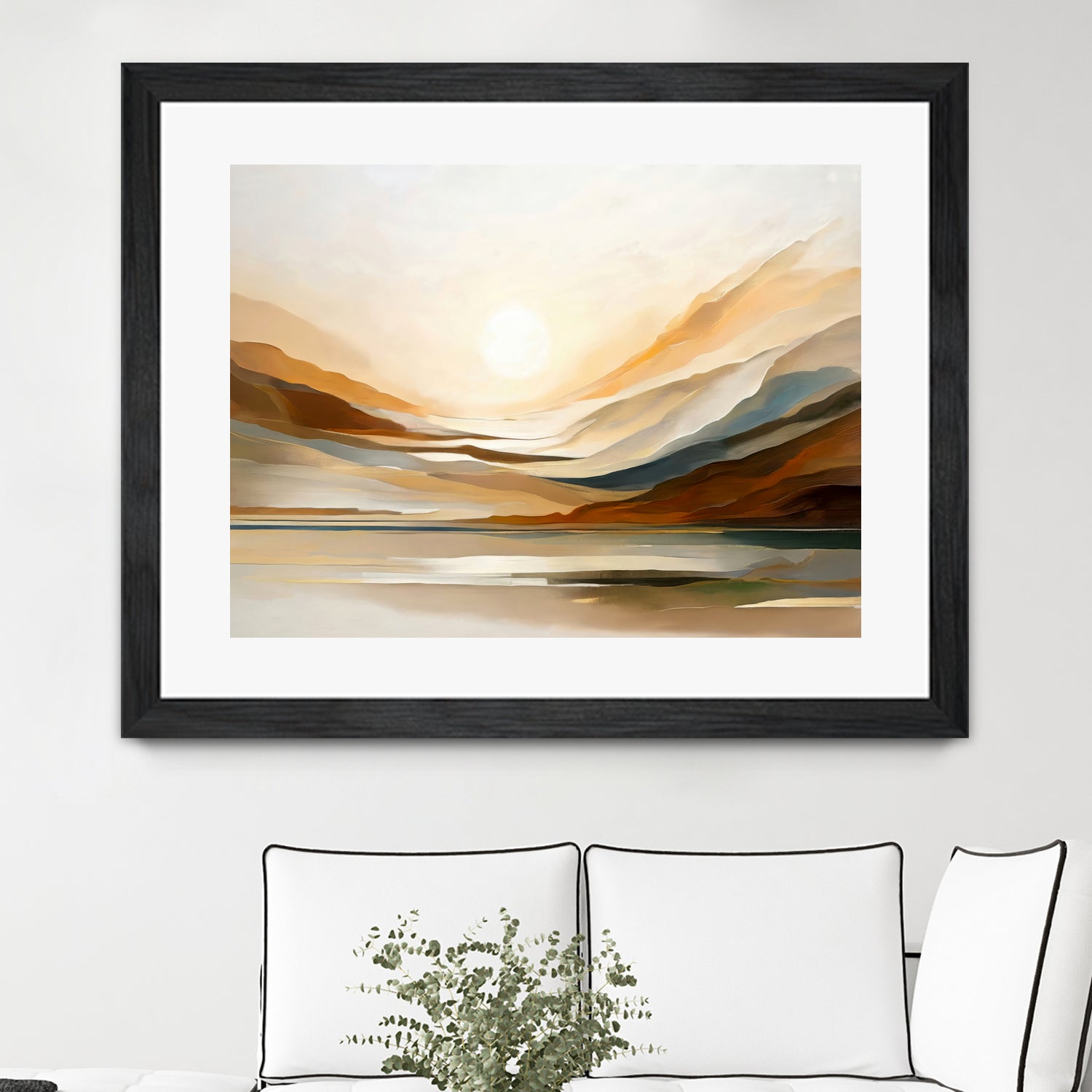 Sunset Through Misty Peaks by Alpenglow Workshop on GIANT ART - abstract abstract landscape