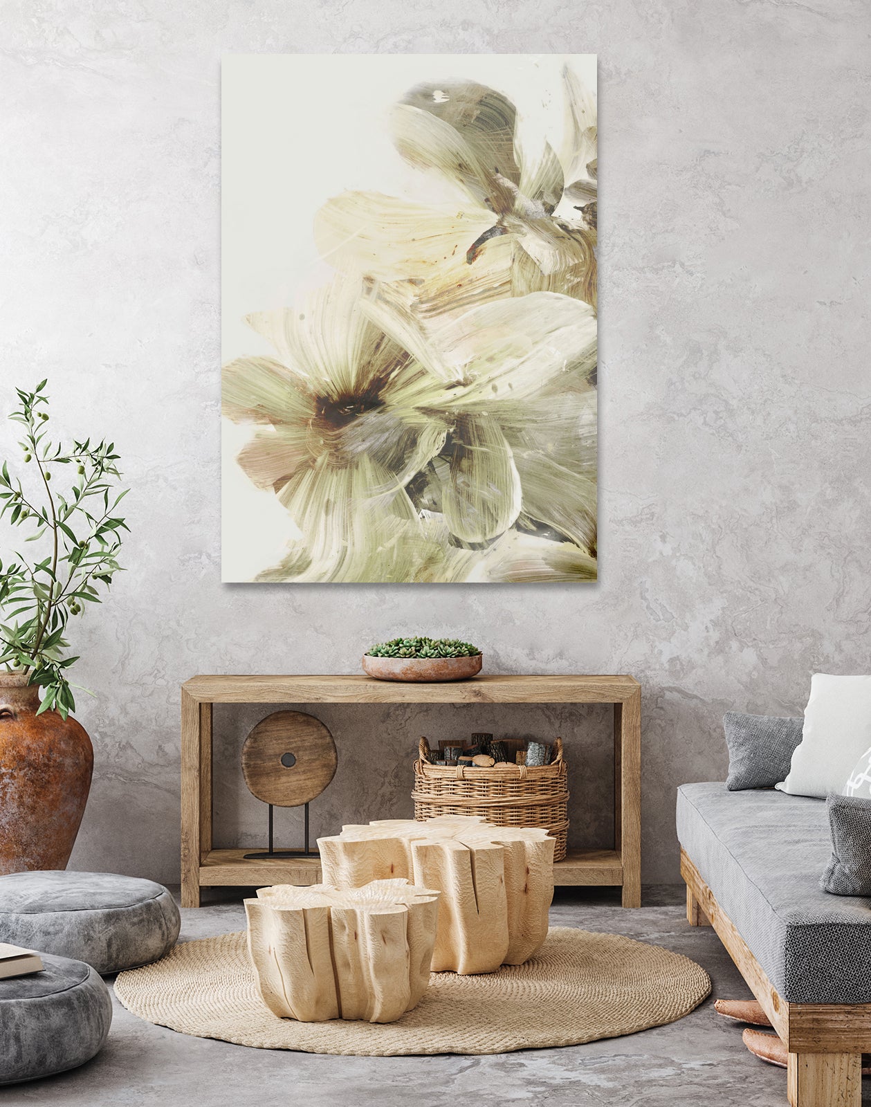 Hill Flowers 1 by Dan Hobday on GIANT ART - ananpainted ananpainted