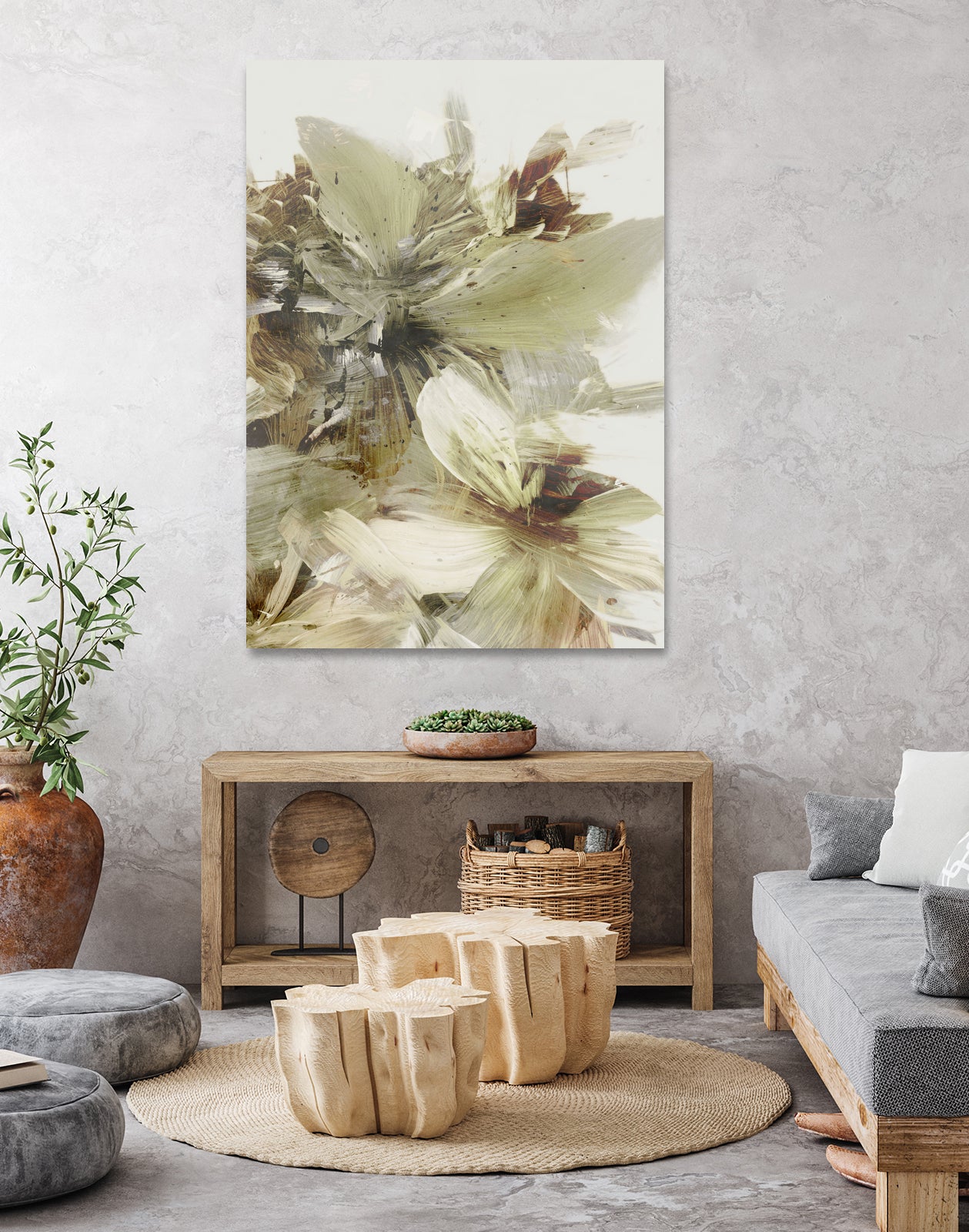 Hill Flowers 2 by Dan Hobday on GIANT ART - ananpainted ananpainted