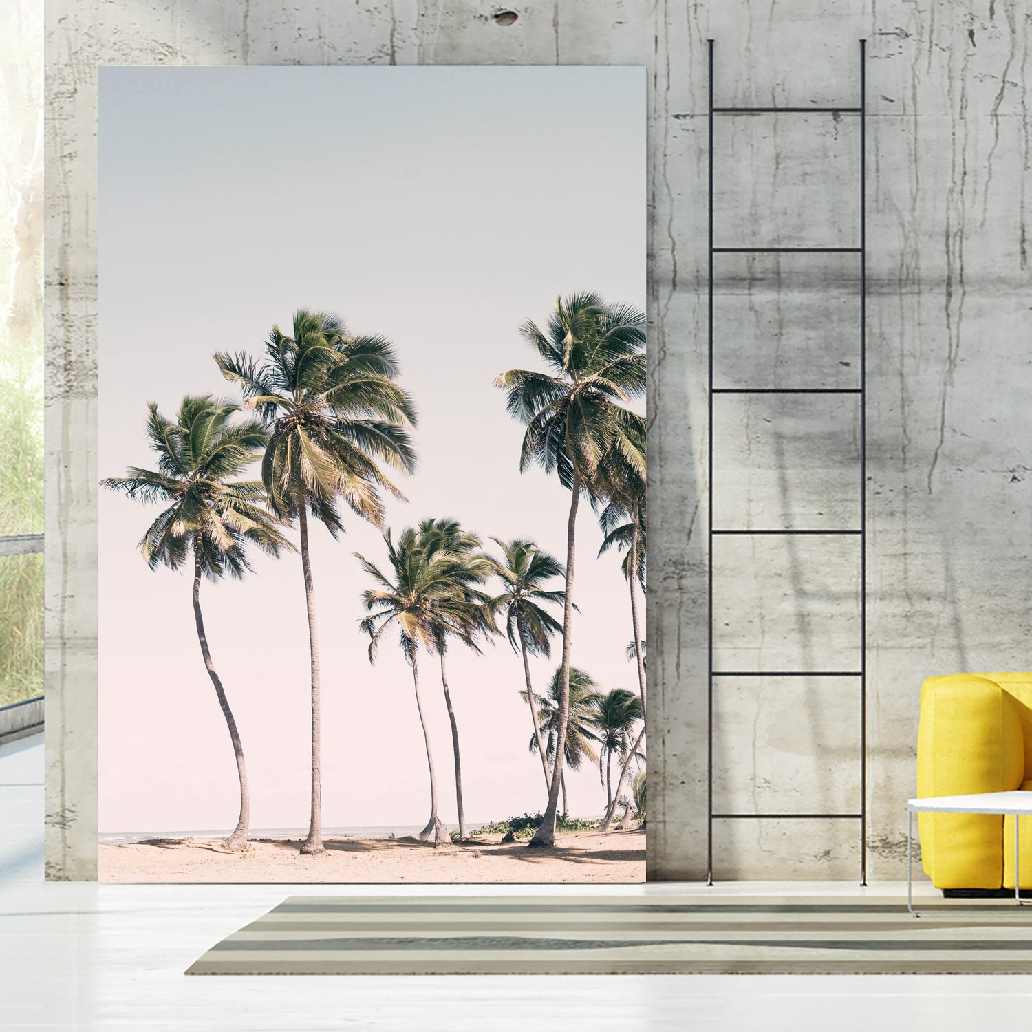 Blush Tropical Trees by Kathrin Pienaar on GIANT ART - palm trees palm trees