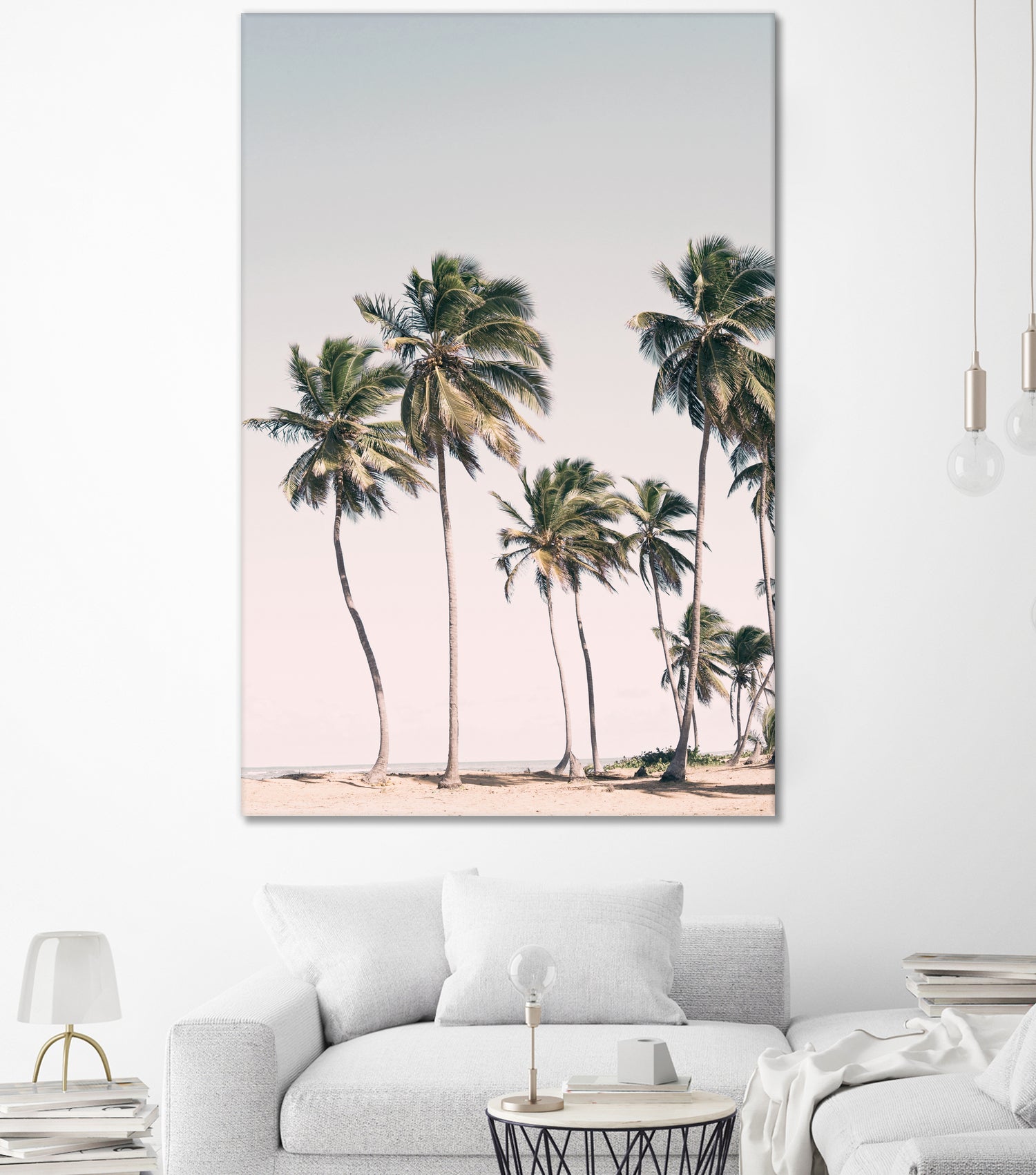 Blush Tropical Trees by Kathrin Pienaar on GIANT ART - palm trees palm trees