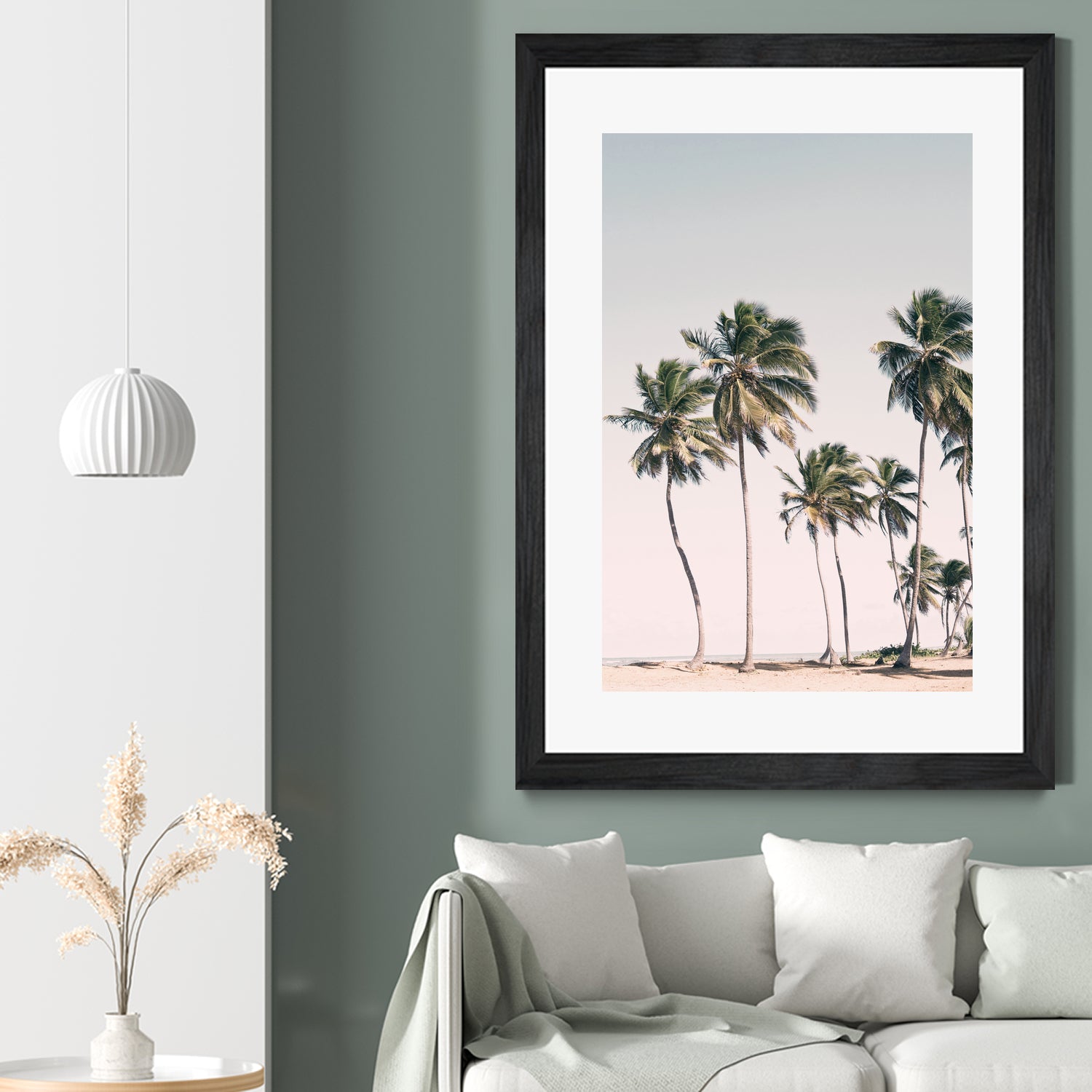 Blush Tropical Trees by Kathrin Pienaar on GIANT ART - palm trees palm trees