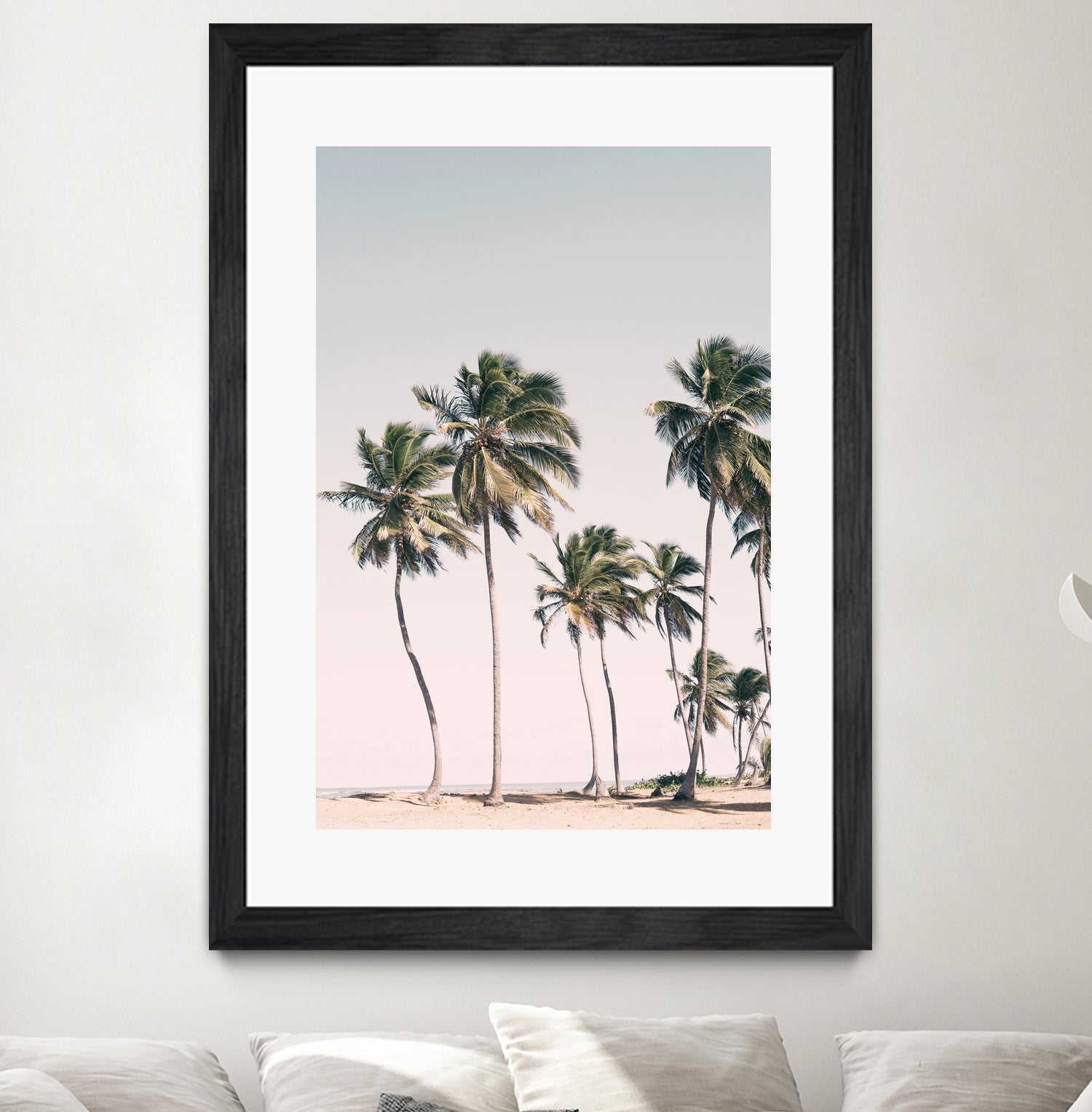 Blush Tropical Trees by Kathrin Pienaar on GIANT ART - palm trees palm trees