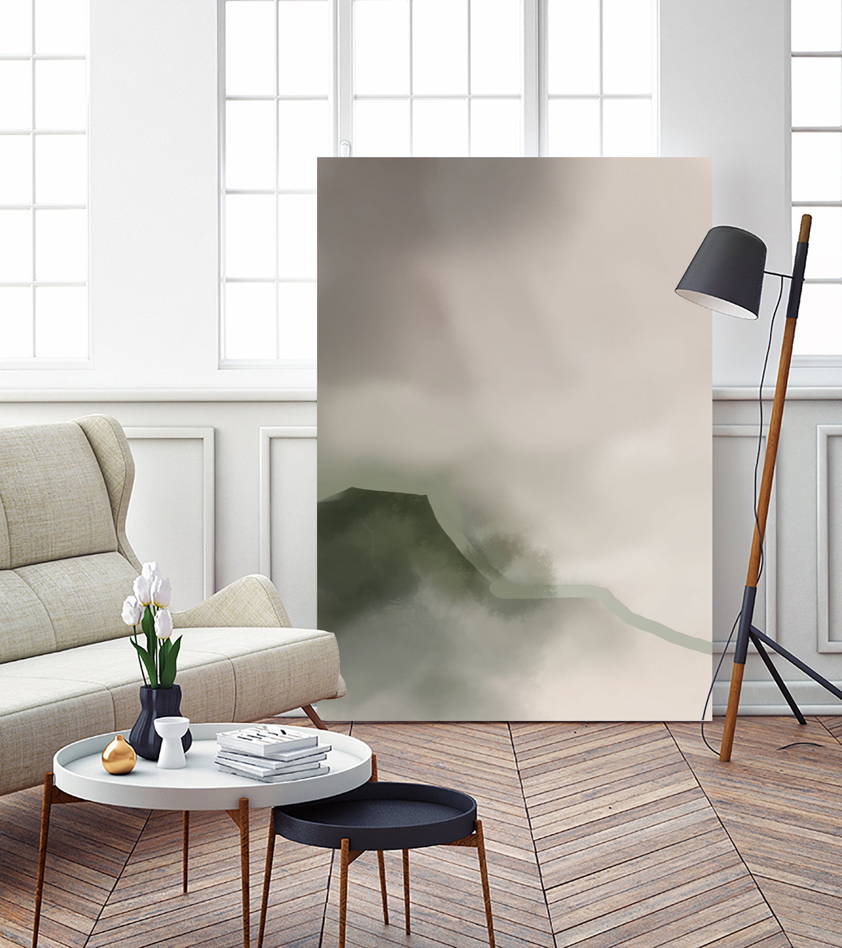 Misty Mountain Veil by Nilesh Kulkarni on GIANT ART - 6000 illustration