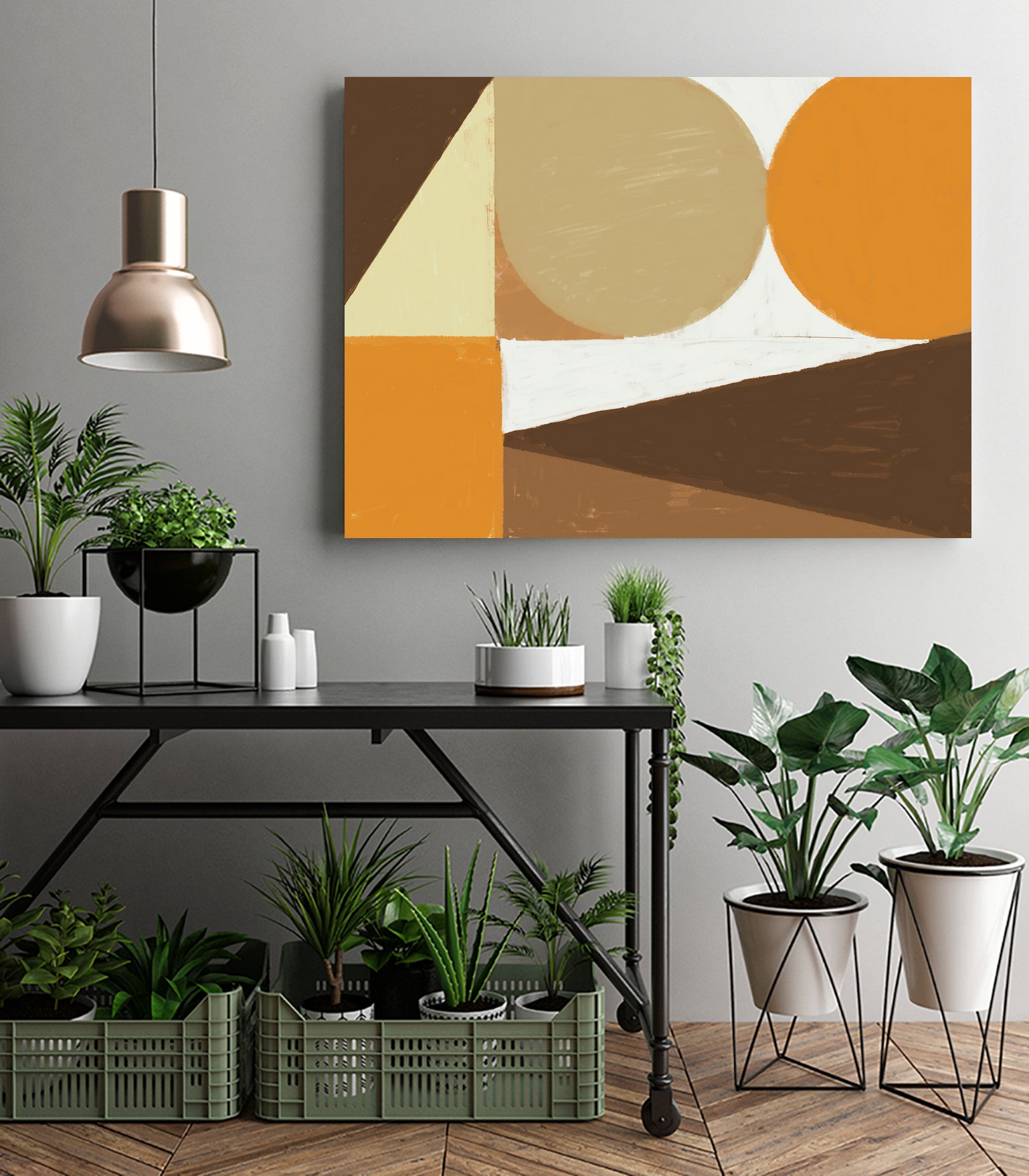 Earthy Tones Geometrics by Nilesh Kulkarni on GIANT ART - 2550 illustration