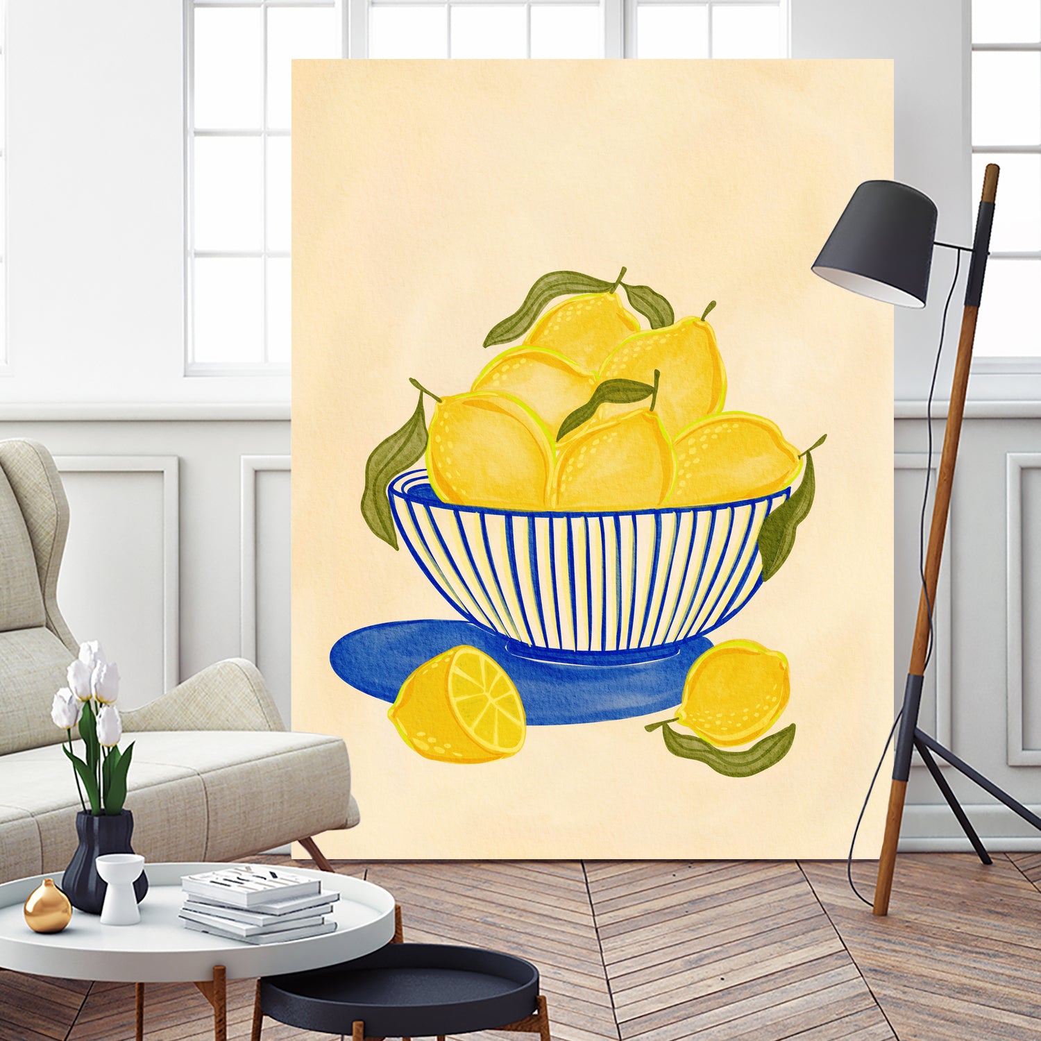 Bowl Of Vibrant Yellow Lemons by Nikita Jariwala on GIANT ART - bowl of lemons art food and drinks bowl of lemons art