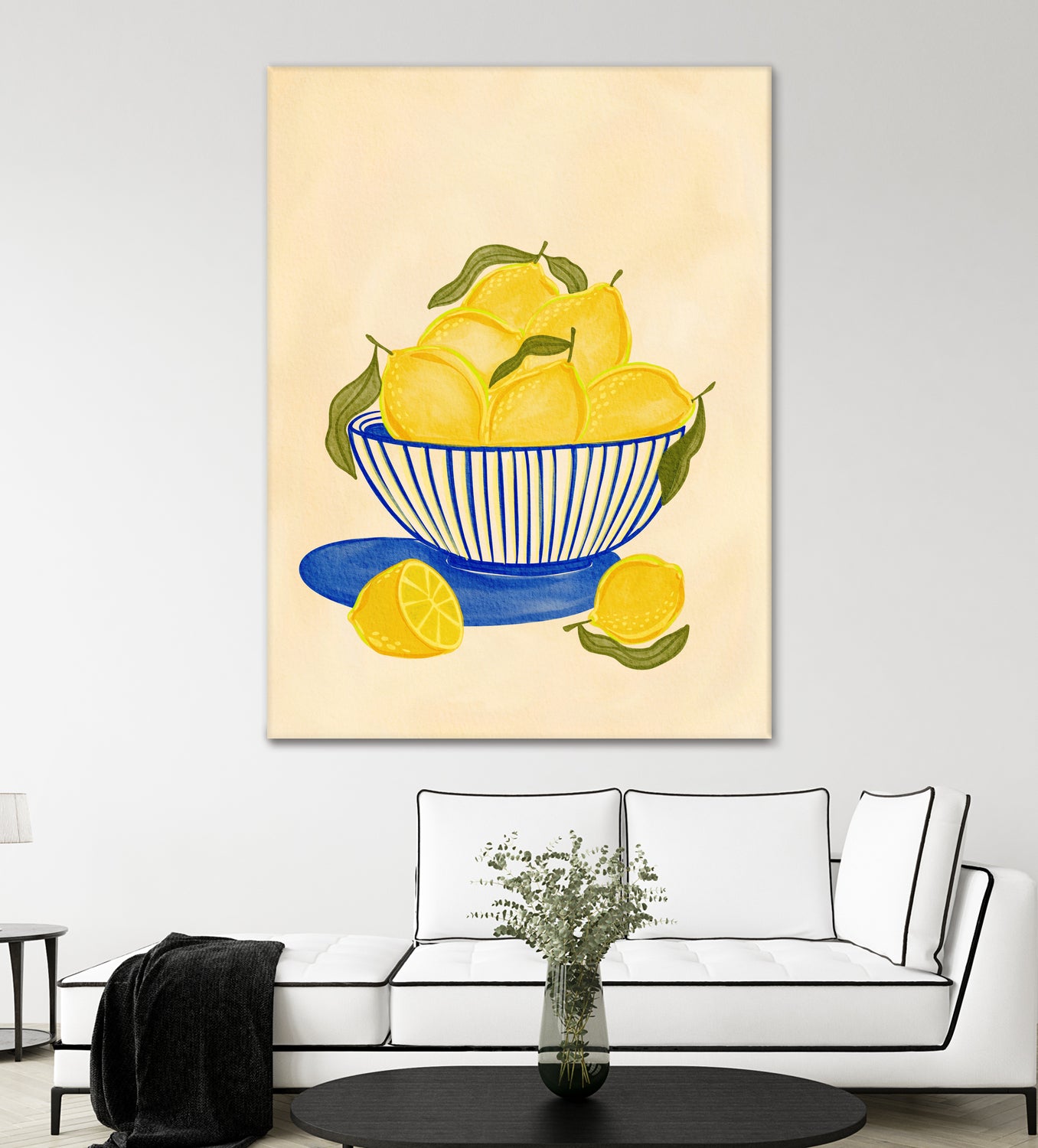 Bowl Of Vibrant Yellow Lemons by Nikita Jariwala on GIANT ART - bowl of lemons art food and drinks bowl of lemons art