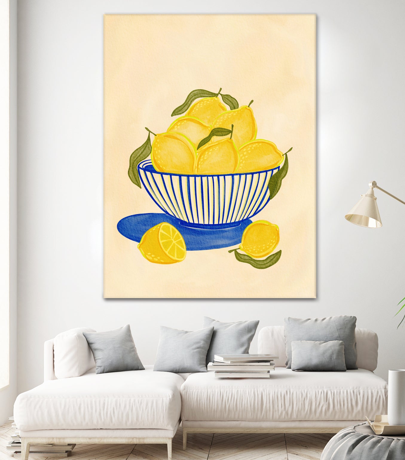 Bowl Of Vibrant Yellow Lemons by Nikita Jariwala on GIANT ART - bowl of lemons art food and drinks bowl of lemons art