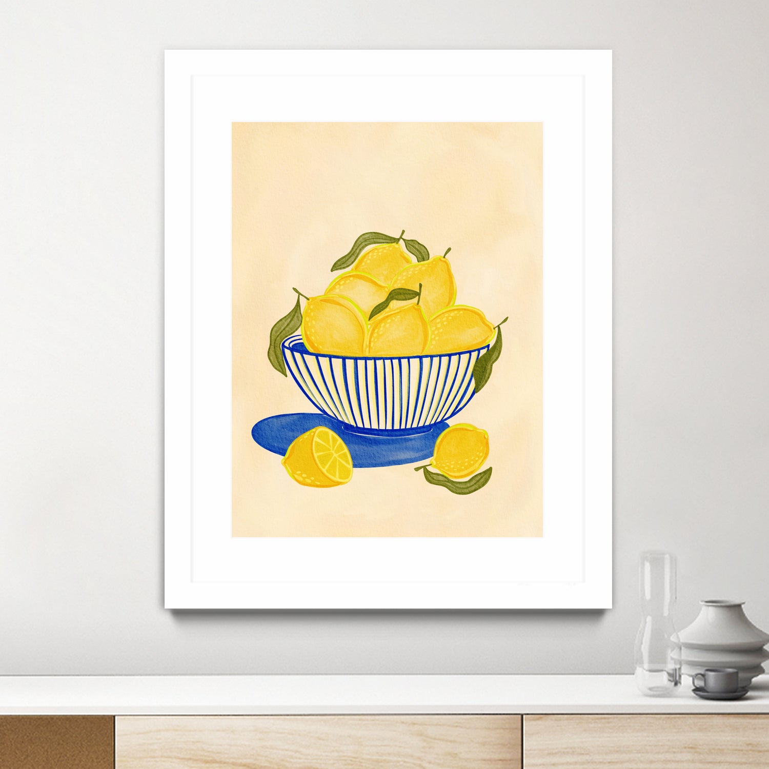 Bowl Of Vibrant Yellow Lemons by Nikita Jariwala on GIANT ART - bowl of lemons art food and drinks bowl of lemons art