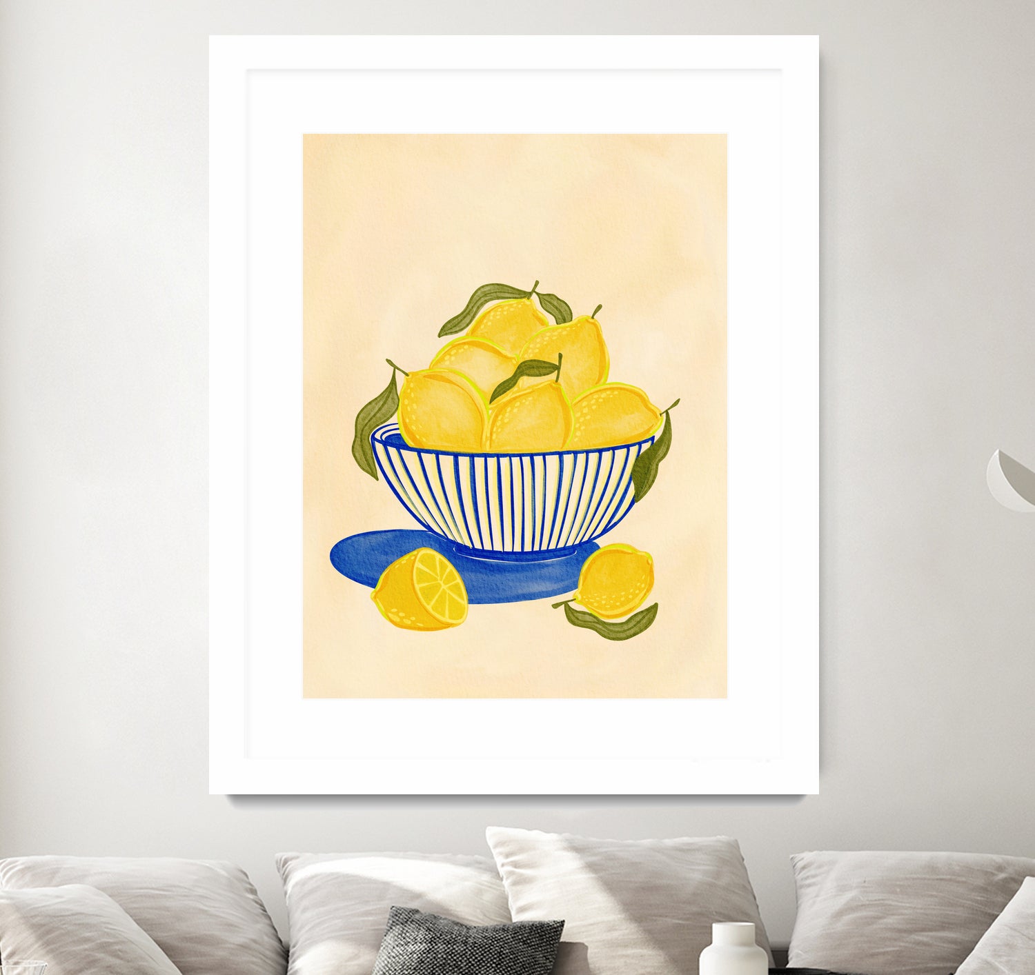 Bowl Of Vibrant Yellow Lemons by Nikita Jariwala on GIANT ART - bowl of lemons art food and drinks bowl of lemons art