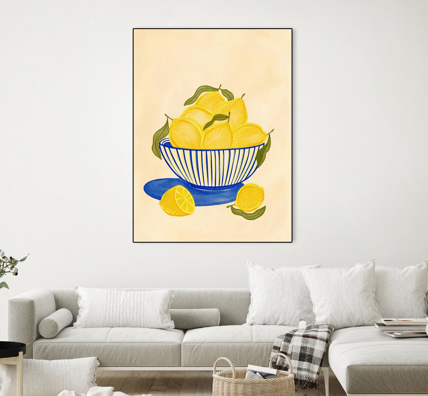 Bowl Of Vibrant Yellow Lemons by Nikita Jariwala on GIANT ART - bowl of lemons art food and drinks bowl of lemons art