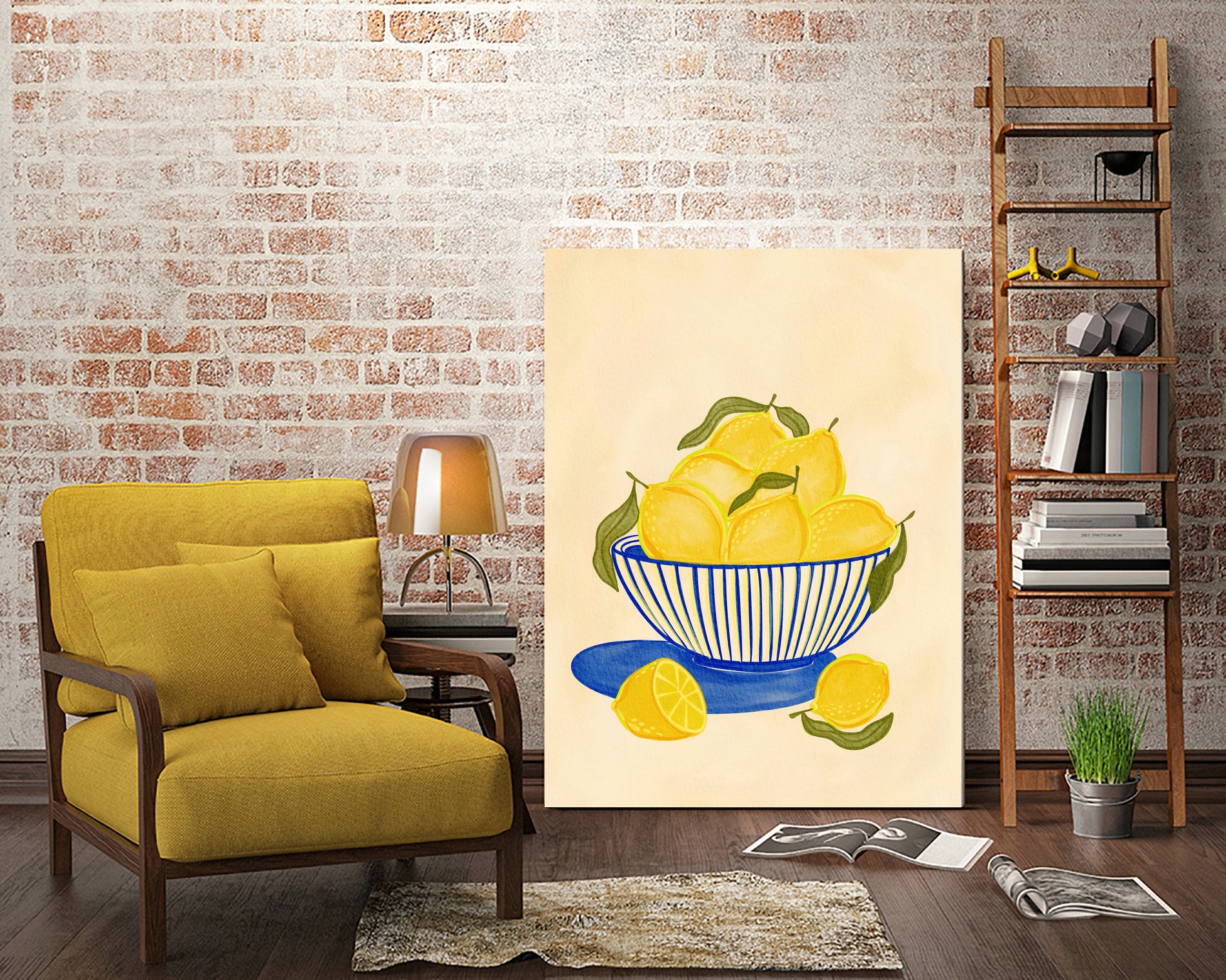 Bowl Of Vibrant Yellow Lemons by Nikita Jariwala on GIANT ART - bowl of lemons art food and drinks bowl of lemons art