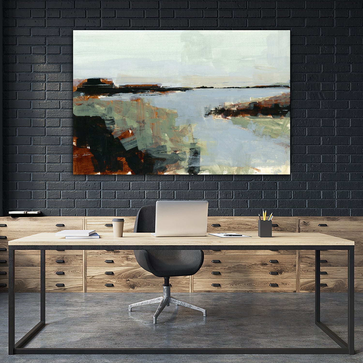 Gone Fishing by cartissi on GIANT ART - abstract landscape art nature and landscapes abstract landscape art