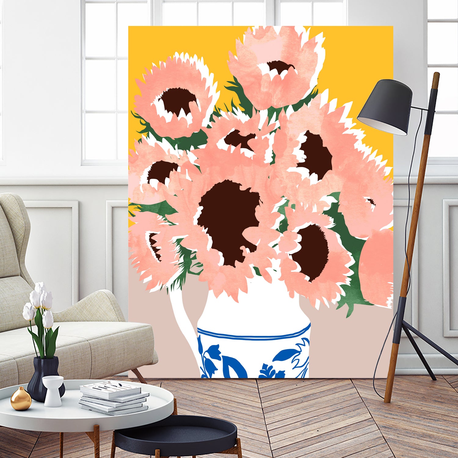 Sunshine On a Cloudy Day by Uma Gokhale on GIANT ART - floral art flowers and plants floral art