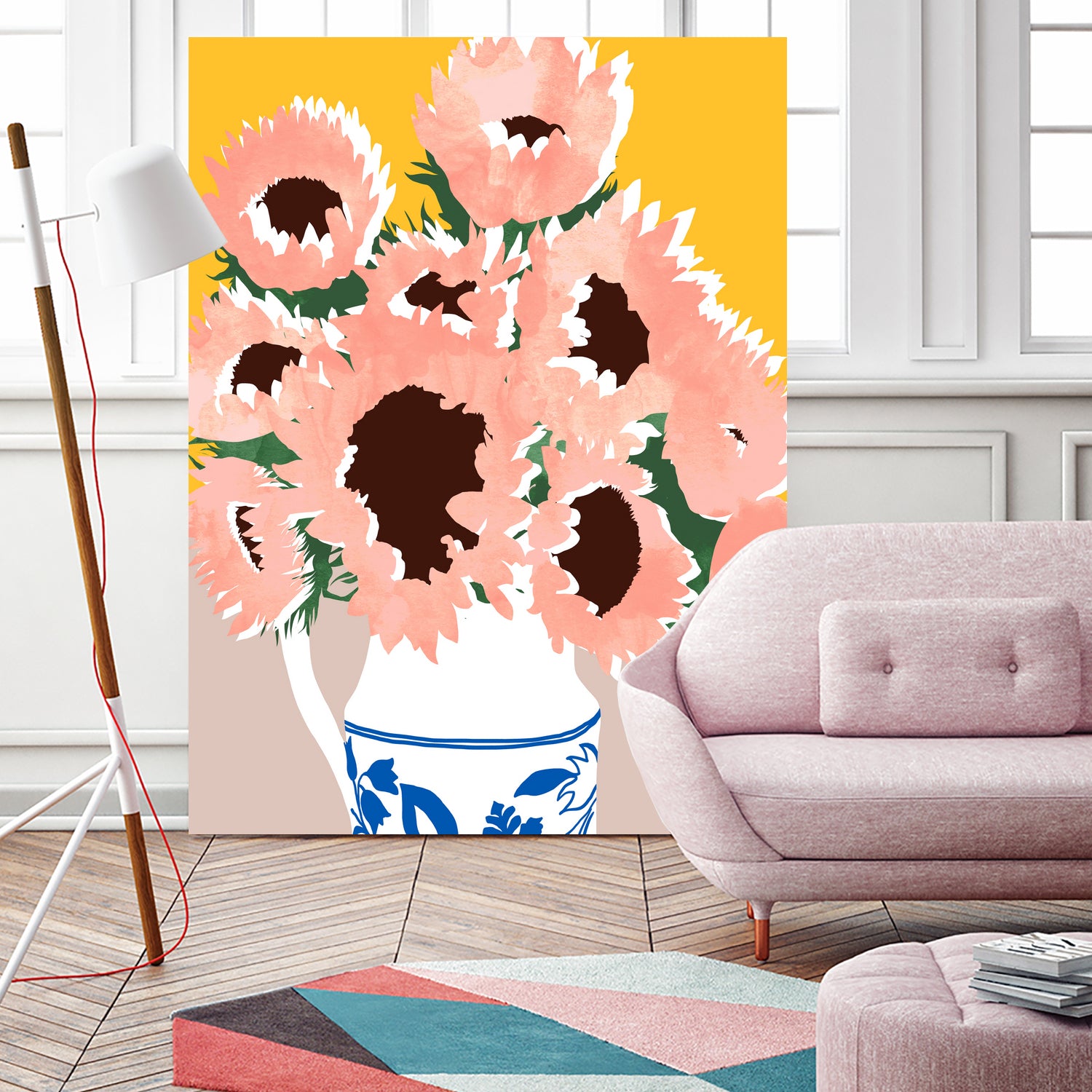 Sunshine On a Cloudy Day by Uma Gokhale on GIANT ART - floral art flowers and plants floral art