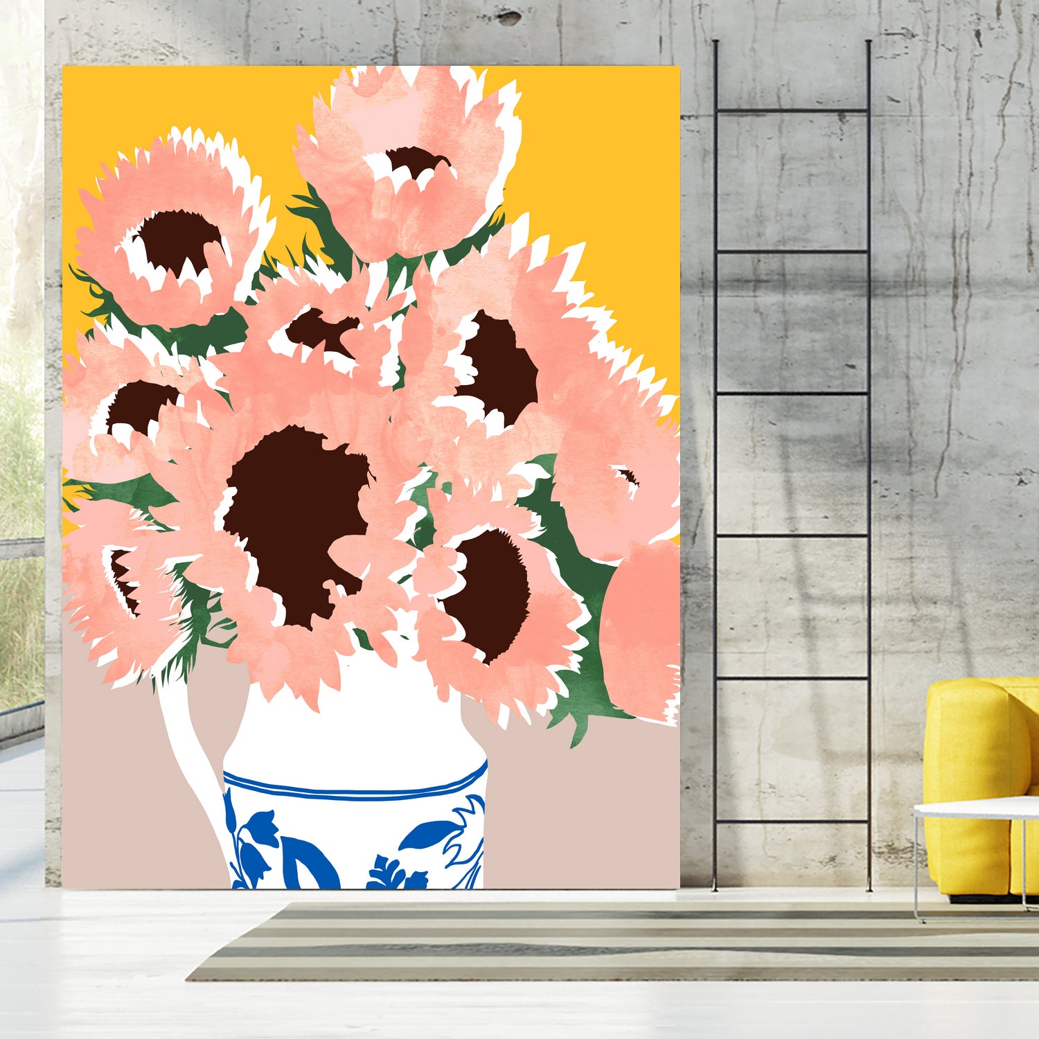 Sunshine On a Cloudy Day by Uma Gokhale on GIANT ART - floral art flowers and plants floral art