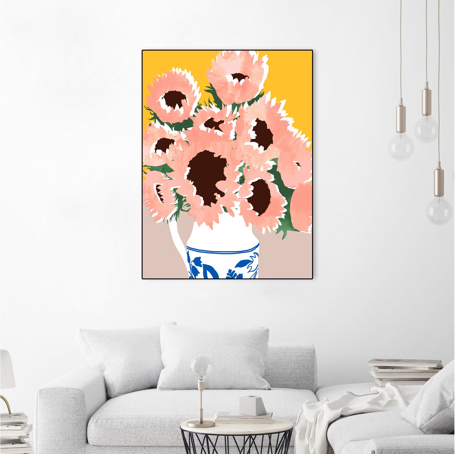 Sunshine On a Cloudy Day by Uma Gokhale on GIANT ART - floral art flowers and plants floral art