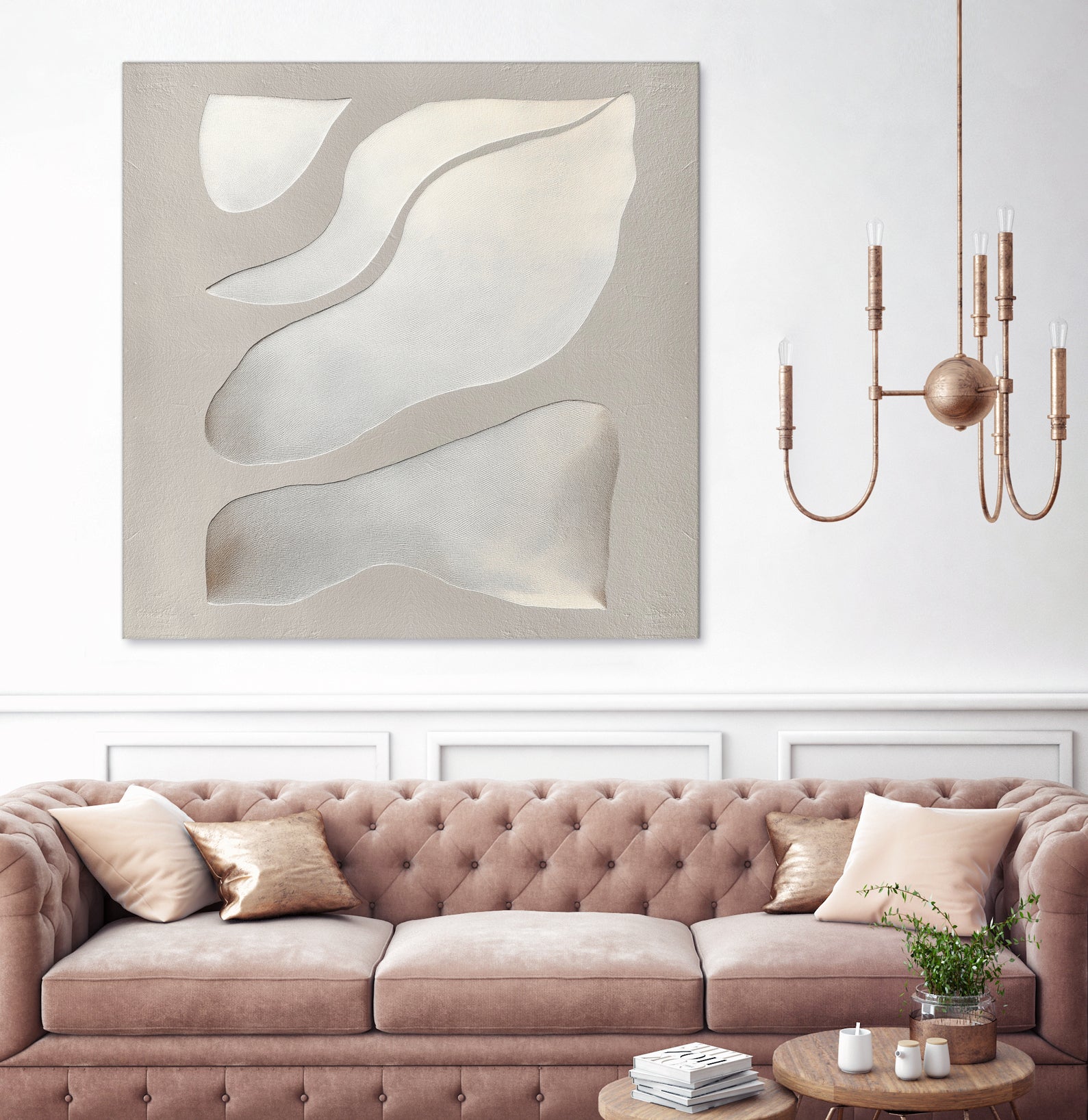 Flowing Shapes in Soft Neutral Tones by Alma on GIANT ART - abstract abstract