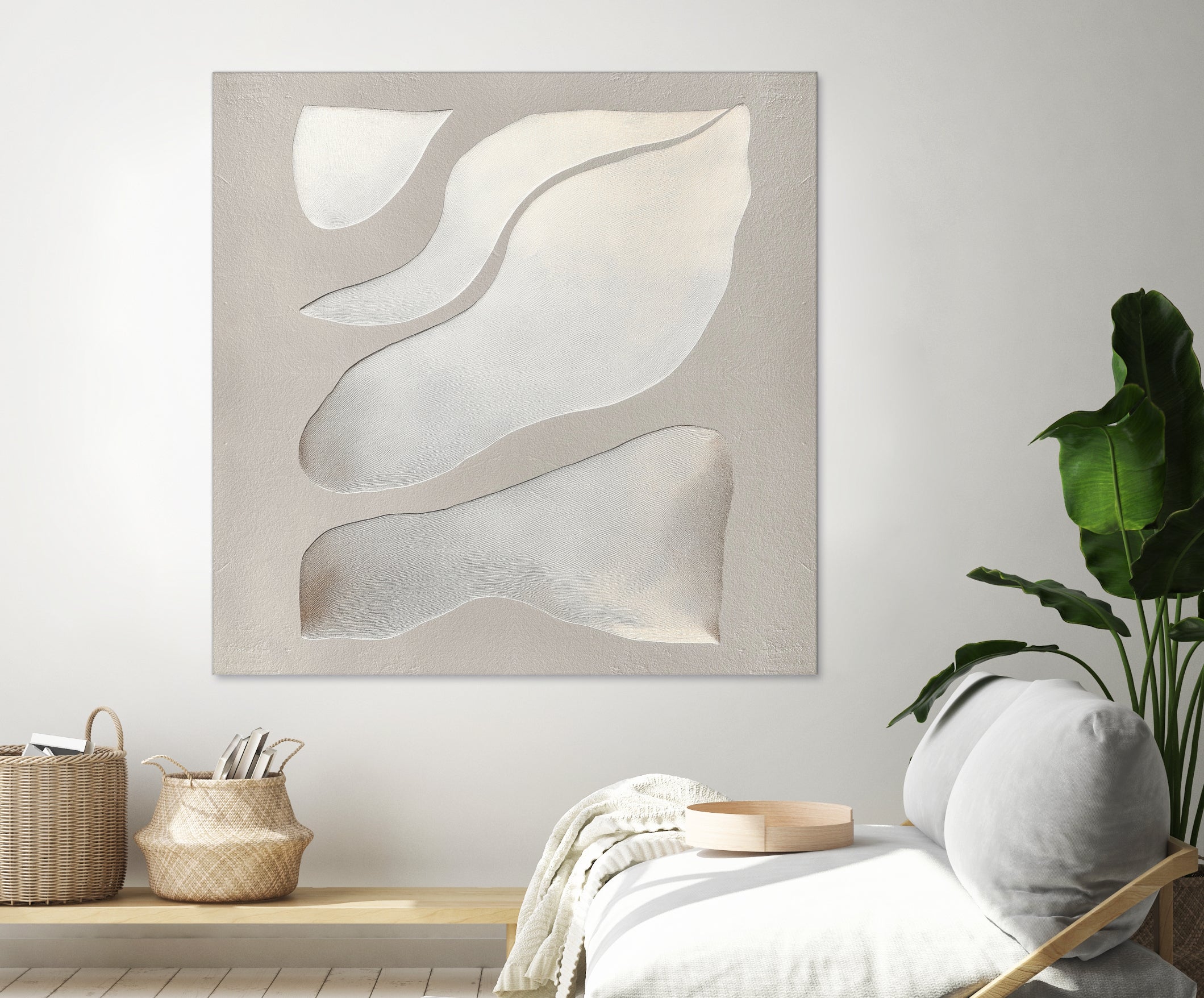 Flowing Shapes in Soft Neutral Tones by Alma on GIANT ART - abstract abstract