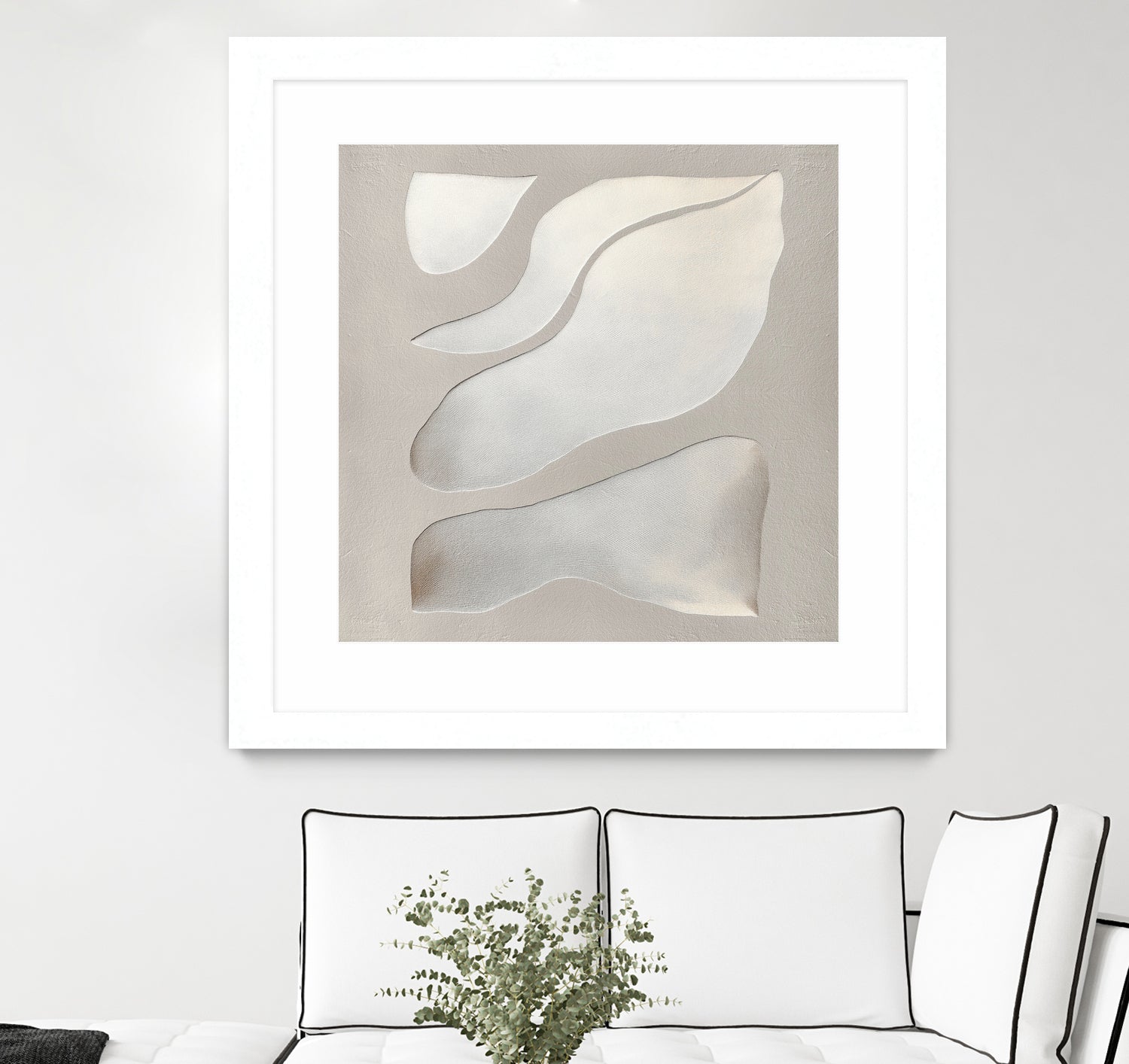 Flowing Shapes in Soft Neutral Tones by Alma on GIANT ART - abstract abstract