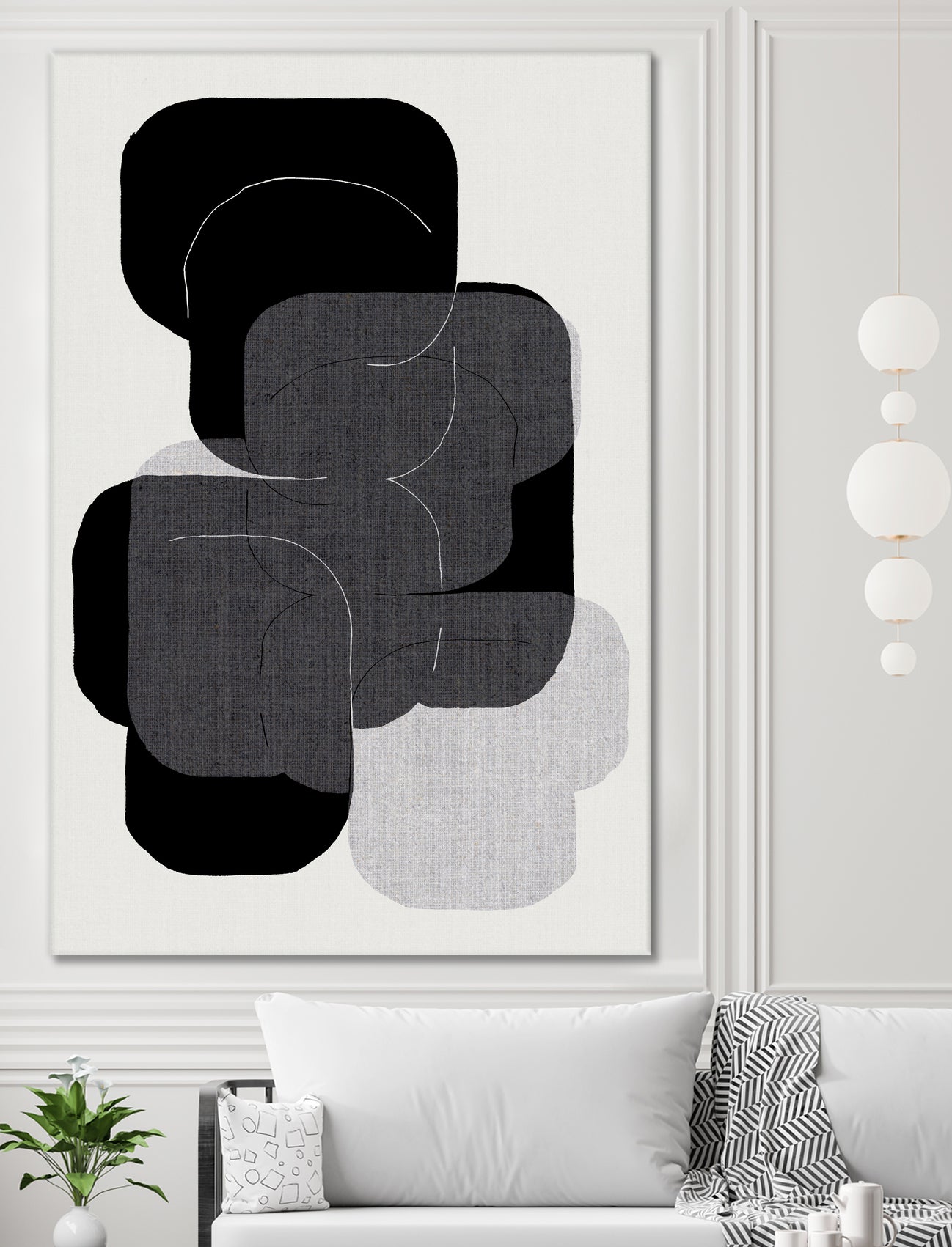 Abstract Forms in Black by cartissi on GIANT ART - abstract grey