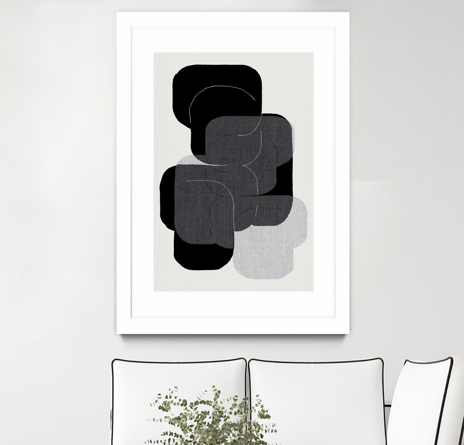 Abstract Forms in Black by cartissi on GIANT ART - abstract grey