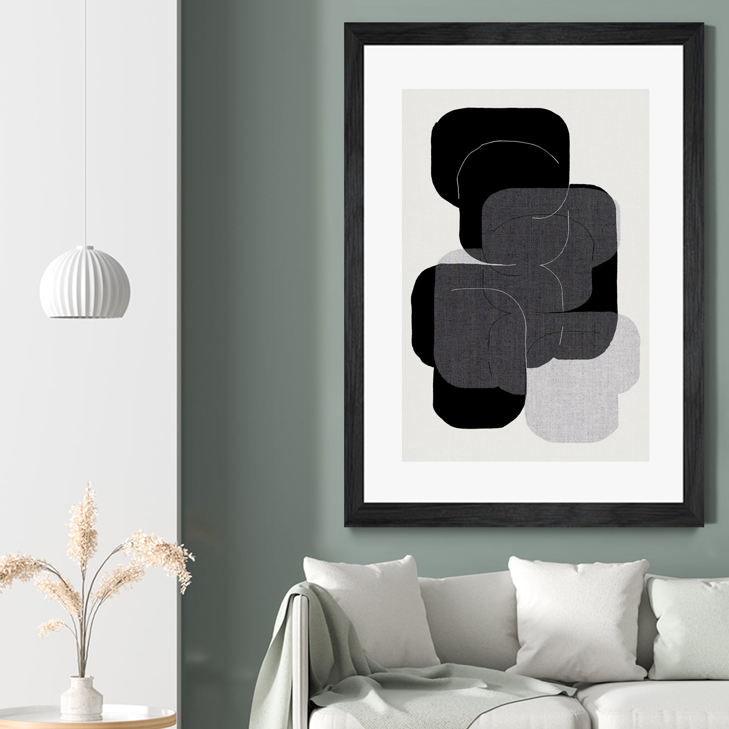 Abstract Forms in Black by cartissi on GIANT ART - abstract grey