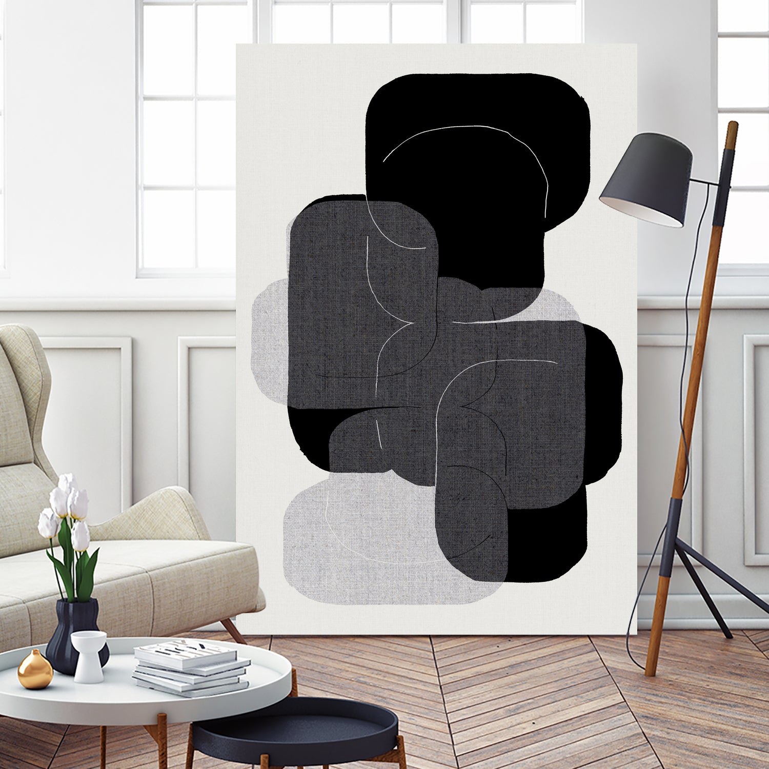 Monochrome Layers by cartissi on GIANT ART - abstract abstract art
