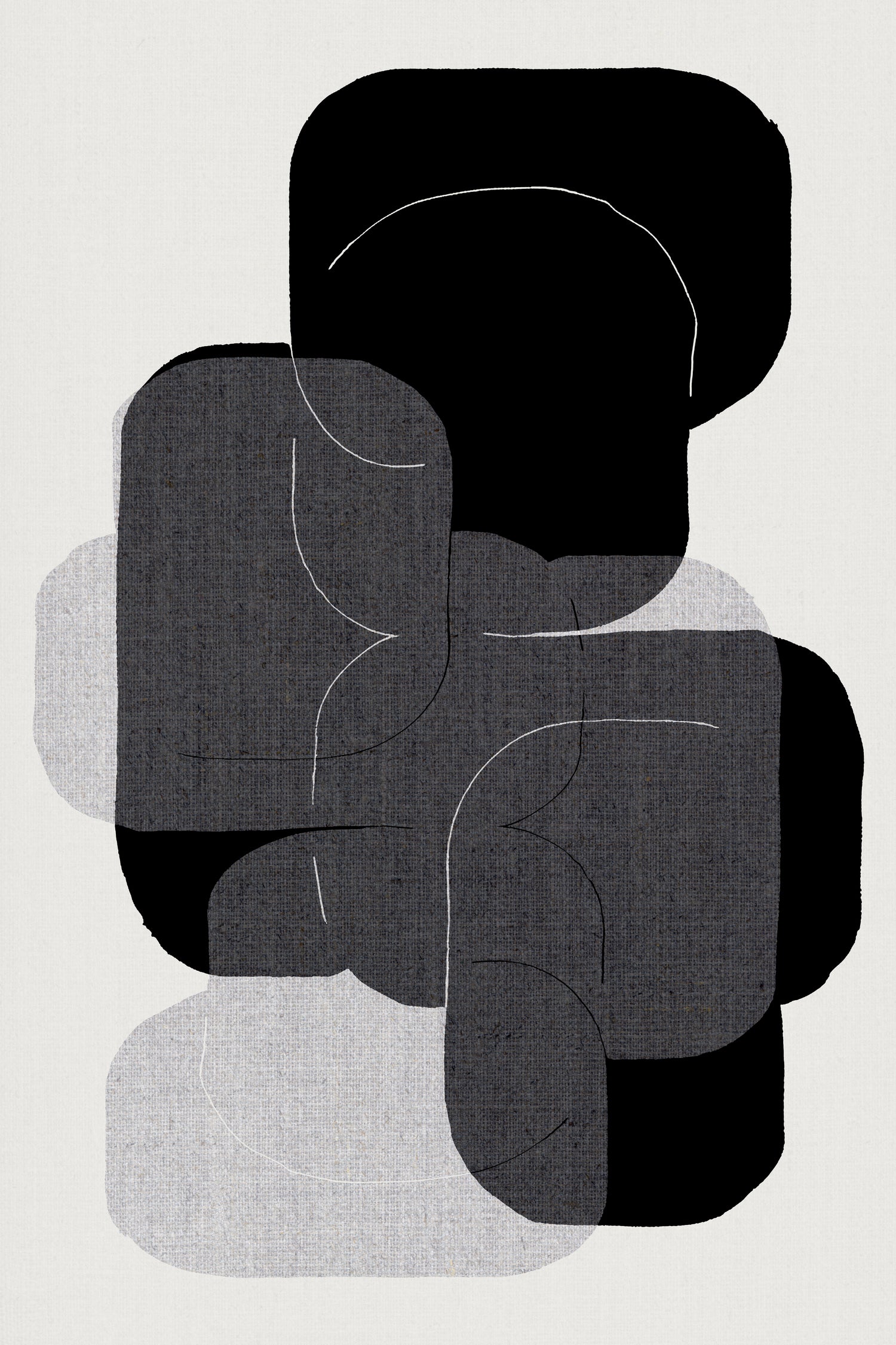 Monochrome Layers by cartissi on GIANT ART - abstract abstract art