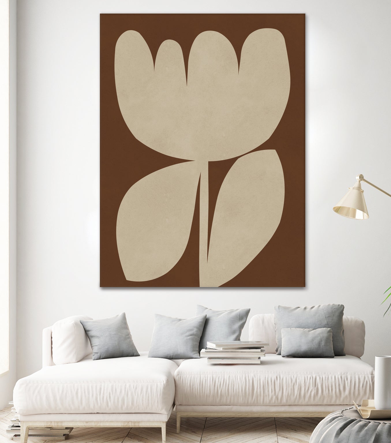 Beige Blossom Shapes by Vitor Costa on GIANT ART - 9001 illustration