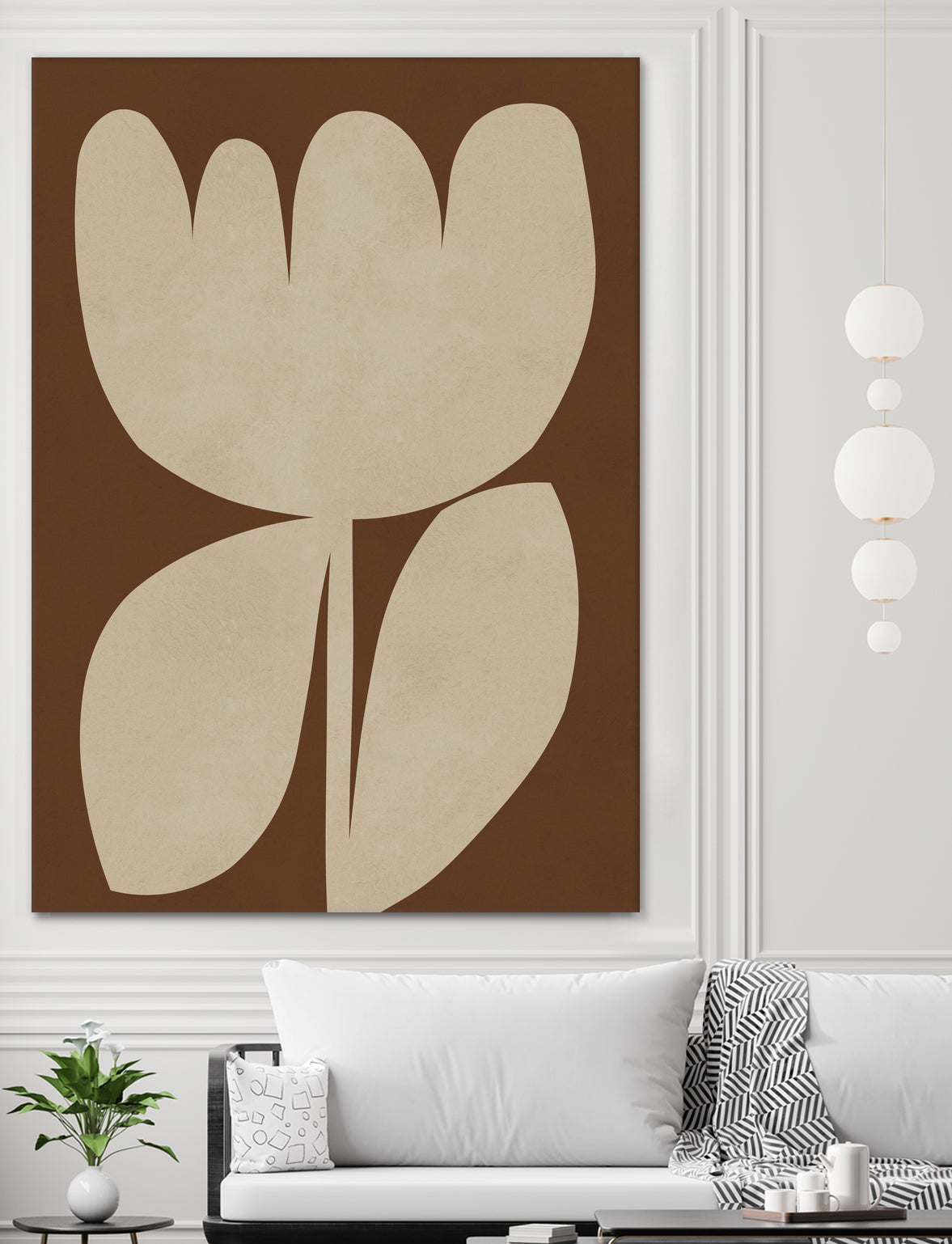 Beige Blossom Shapes by Vitor Costa on GIANT ART - 9001 illustration