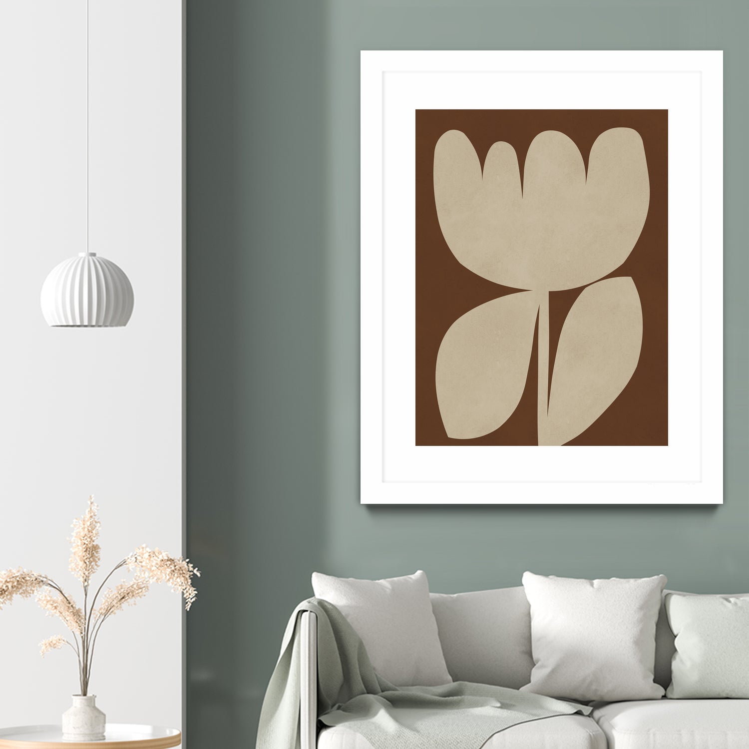 Beige Blossom Shapes by Vitor Costa on GIANT ART - 9001 illustration