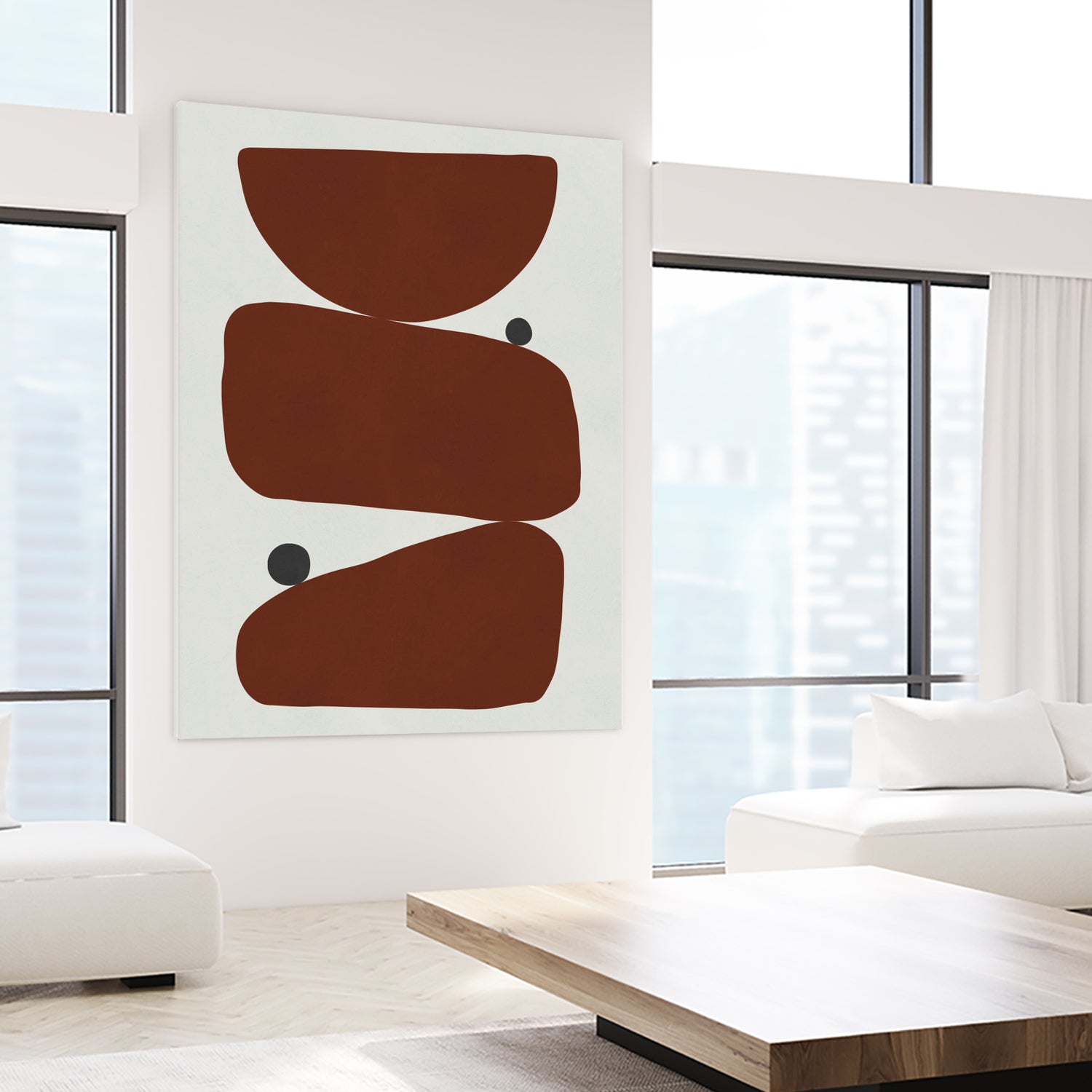 Brown expressionism by Victor Costa on GIANT ART - red shapes burgundy