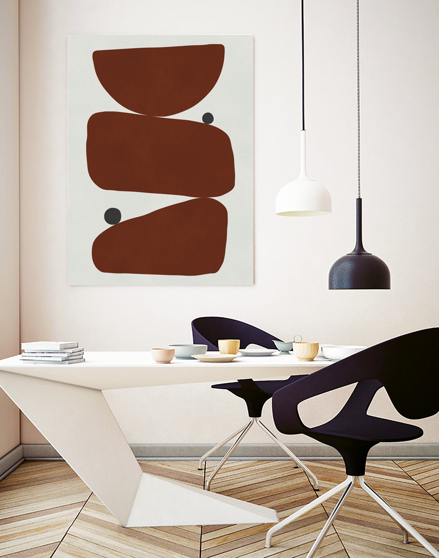 Brown expressionism by Victor Costa on GIANT ART - red shapes burgundy