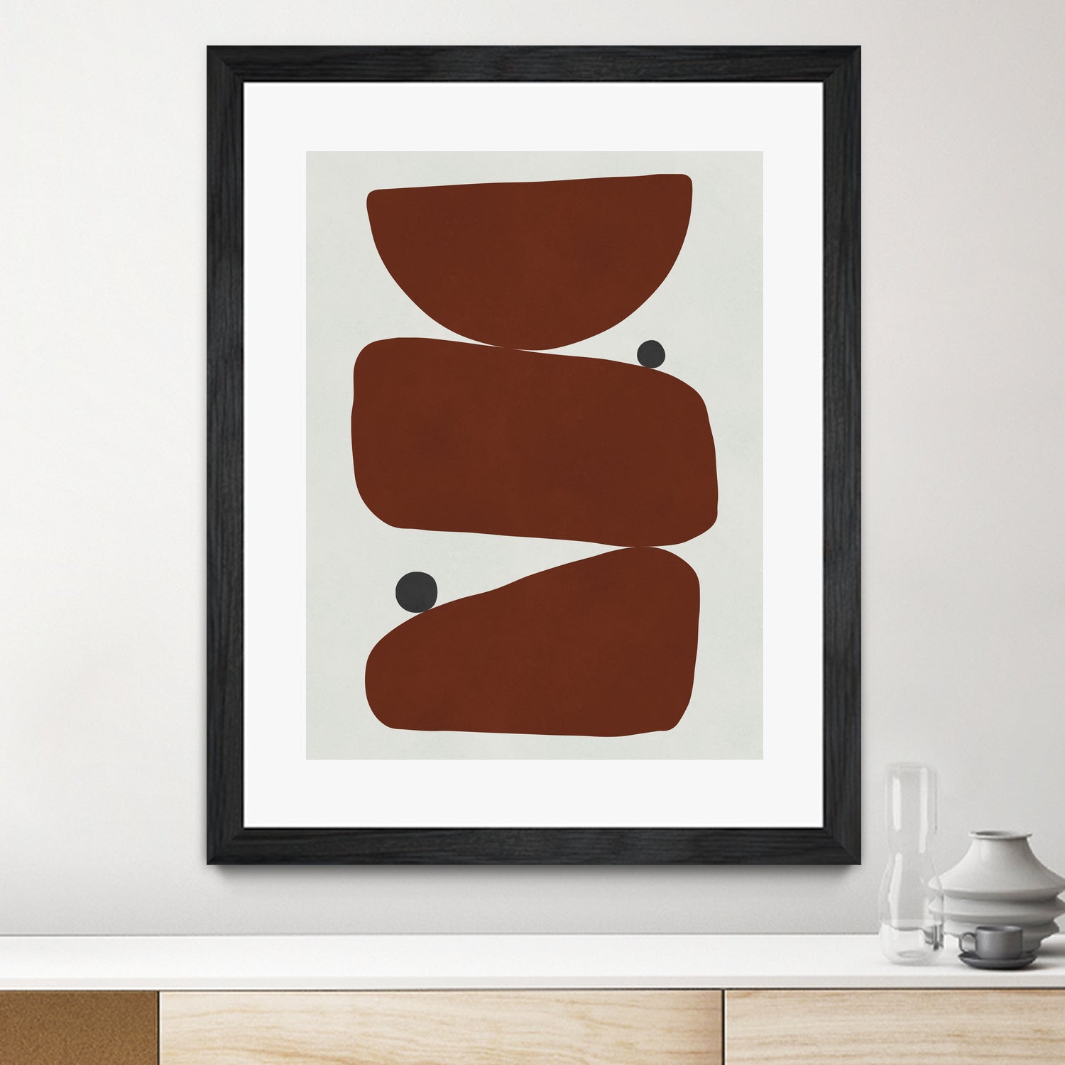 Brown expressionism by Victor Costa on GIANT ART - red shapes burgundy