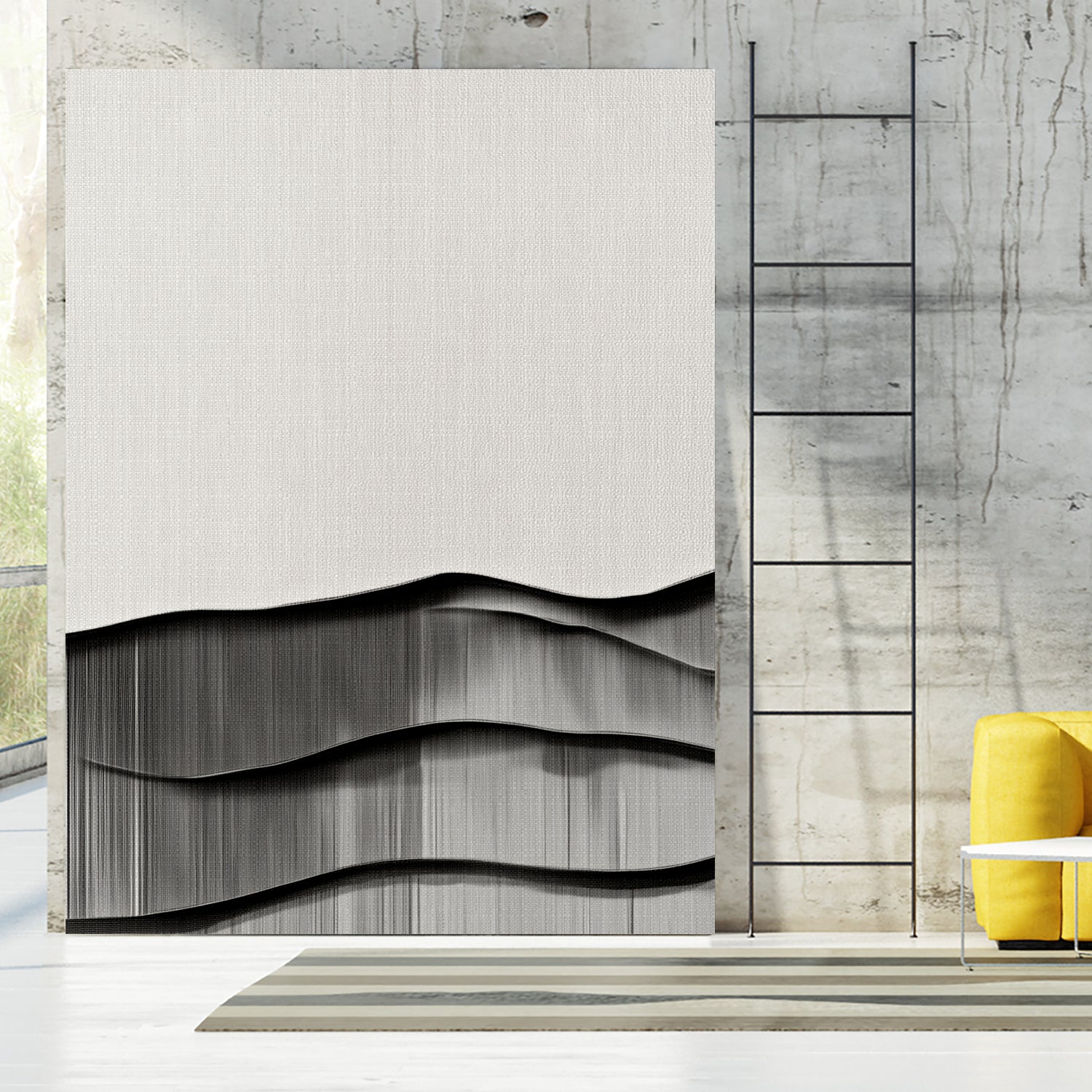 Monochrome Waves by Alma on GIANT ART - 6154 illustration