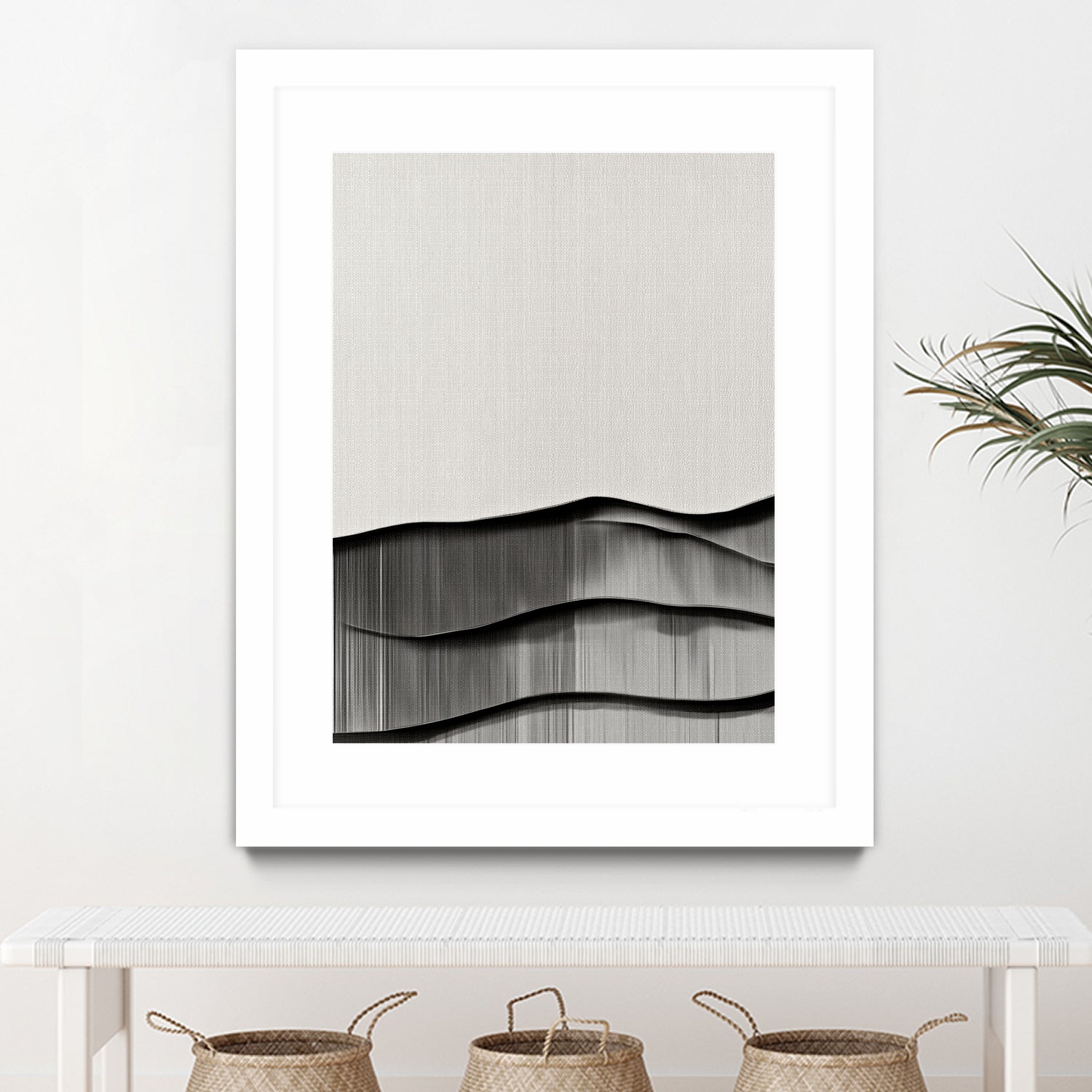 Monochrome Waves by Alma on GIANT ART - 6154 illustration