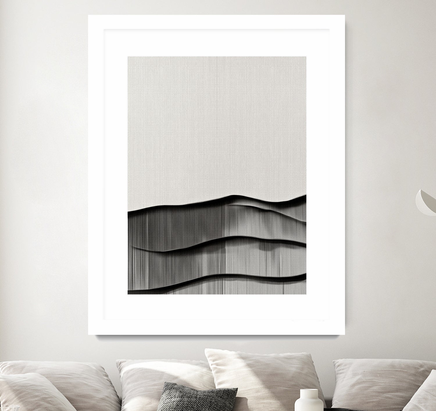 Monochrome Waves by Alma on GIANT ART - 6154 illustration