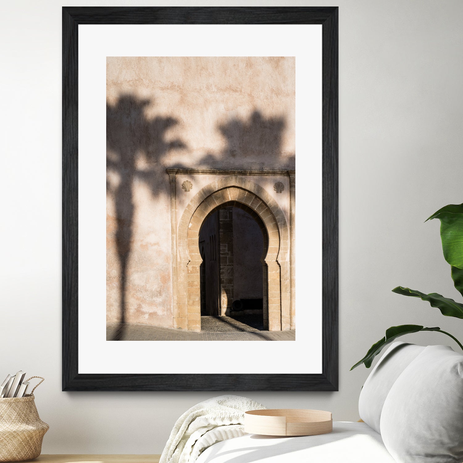 Shadow of a palm tree in Morocco by Photolovers on GIANT ART - mediterranean architecture photography mediterranean architecture